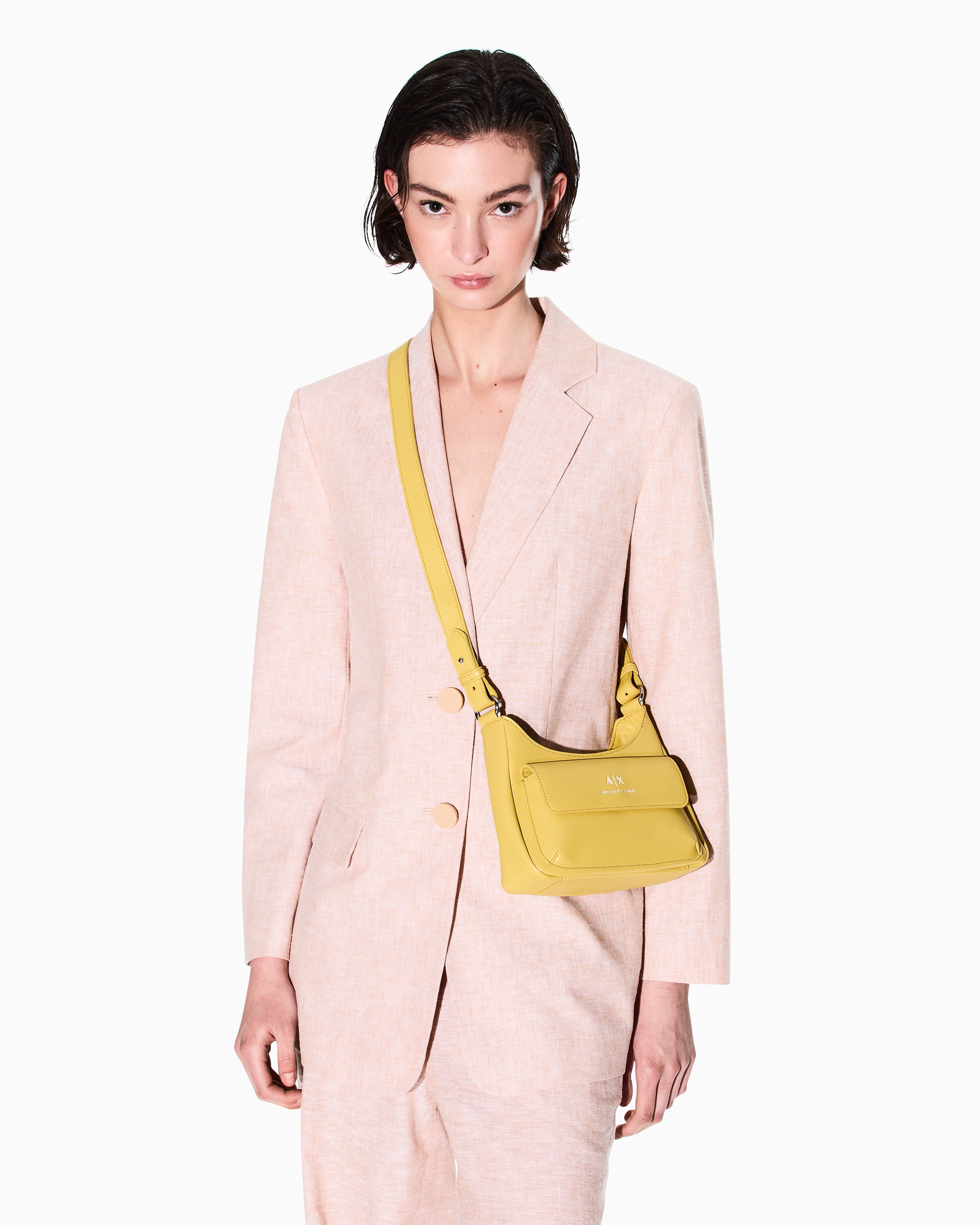 Shoulder bag with external pocket