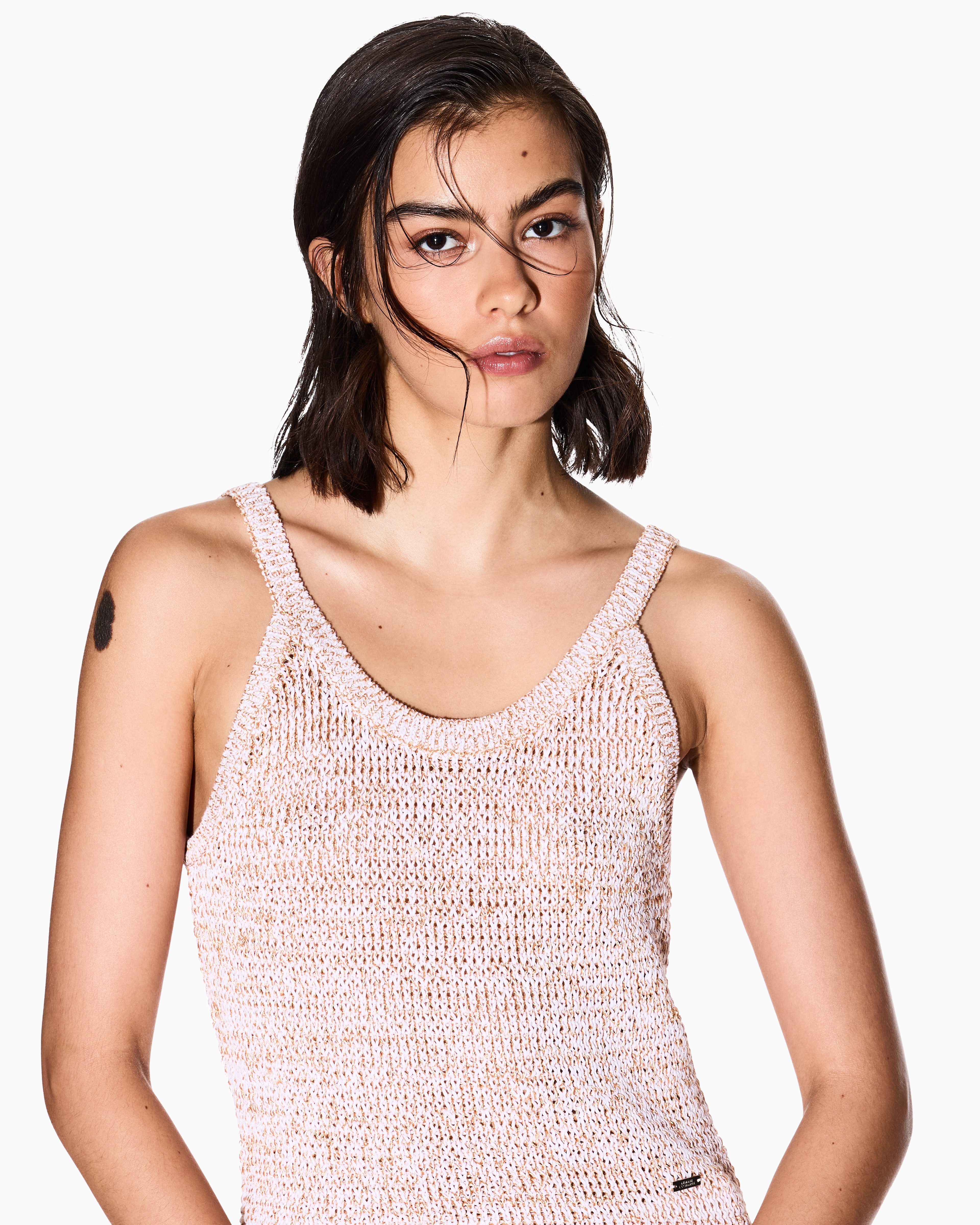 Boucle effect knitted top