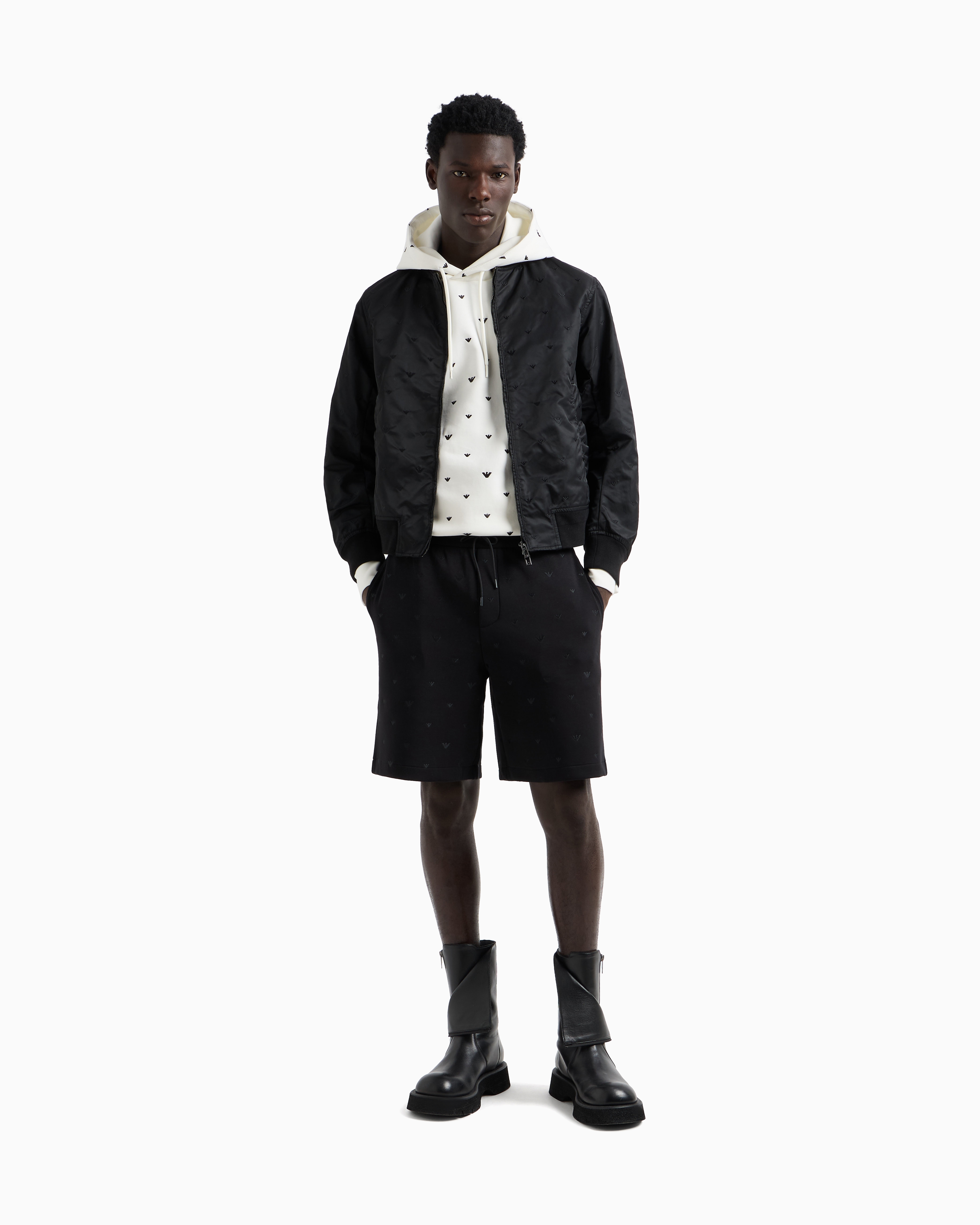 ASV フード付きスウェットシャツ ダブルジャージー マイクロ