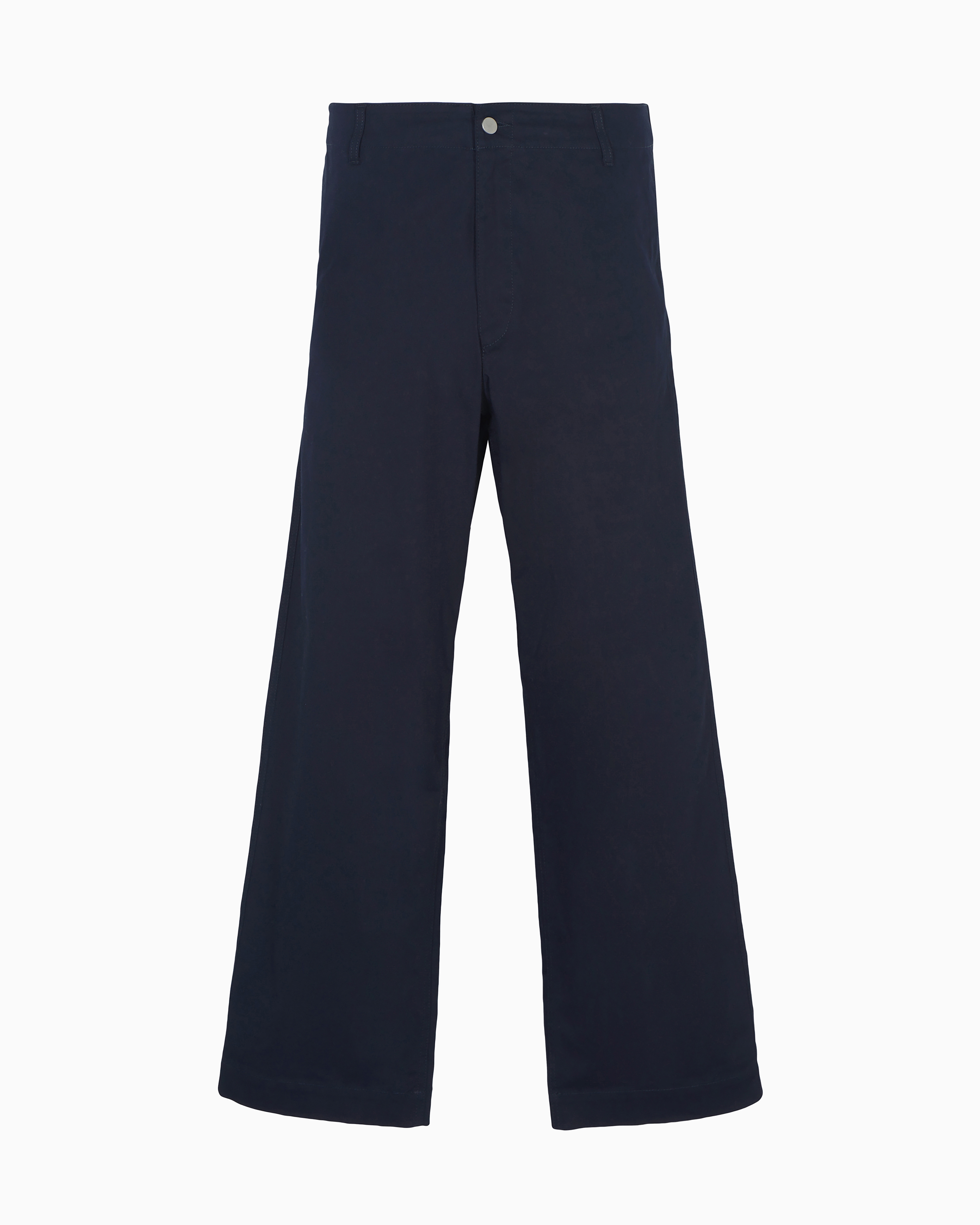Emporio Armani - ASV organic gabardine chinos, Man, Navy_blue, Size: 50