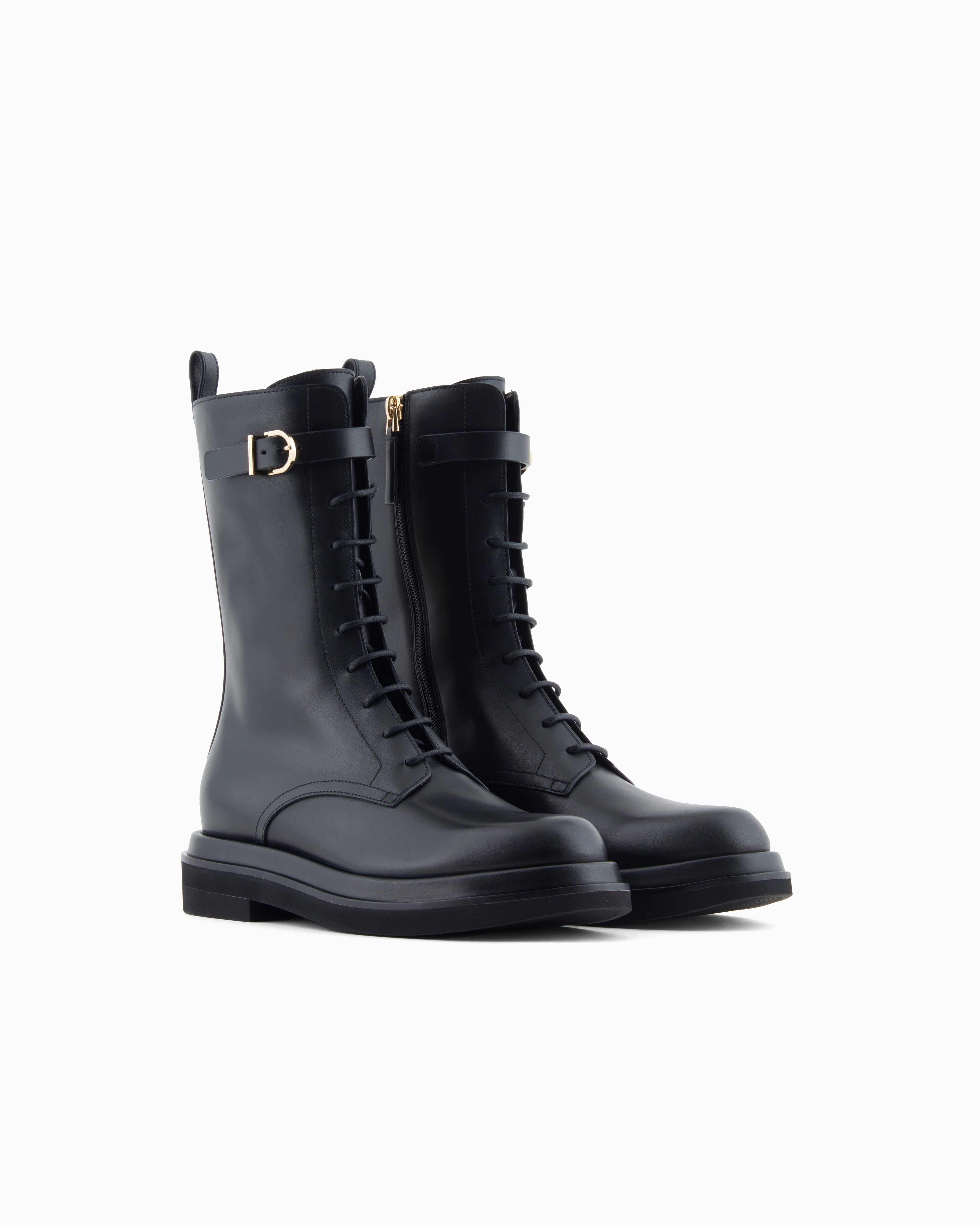 コンバットブーツ スムースレザー | Giorgio Armani