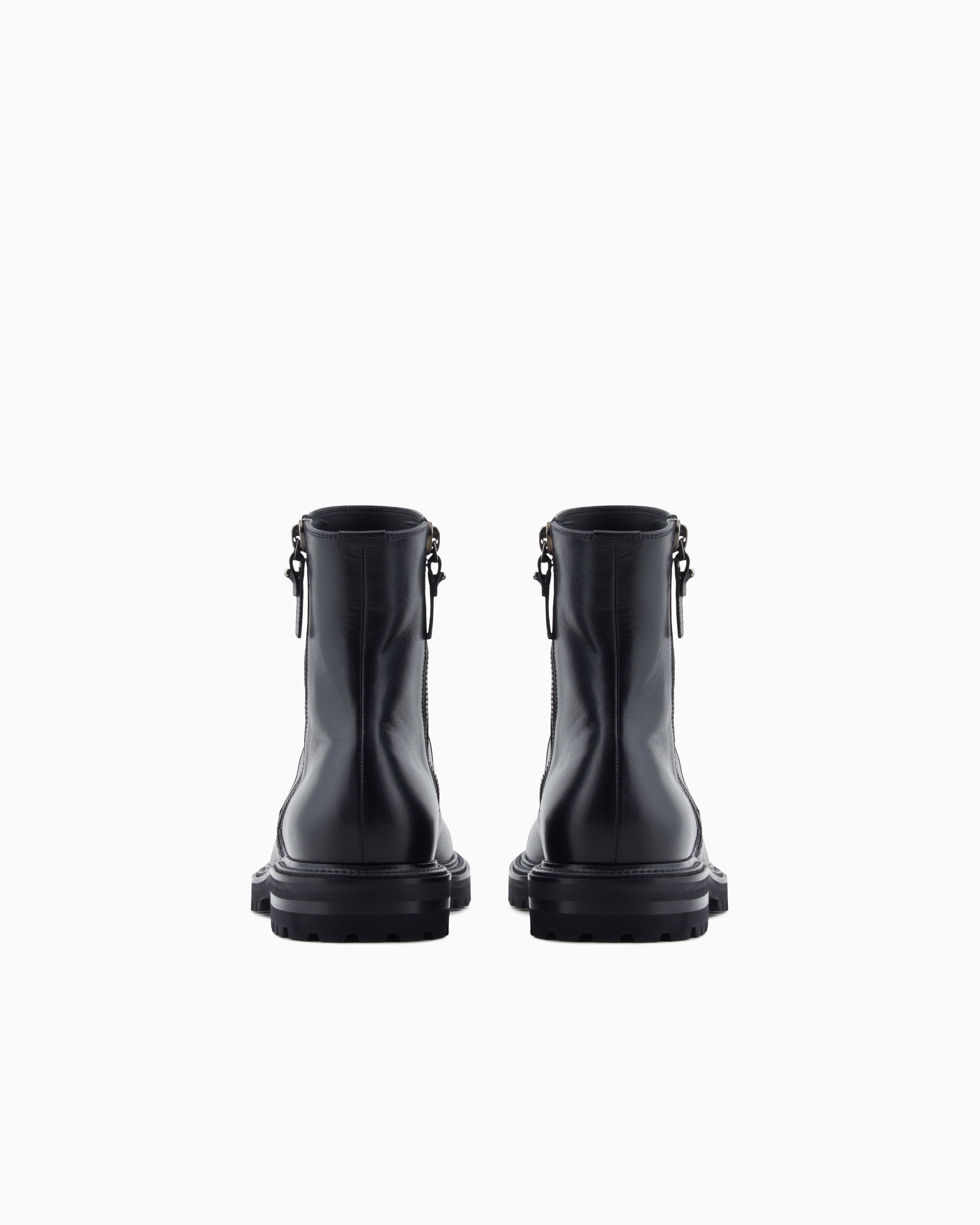 Giorgio Armani Ankle-length Monobloc Rubber Outsole Boots In Black