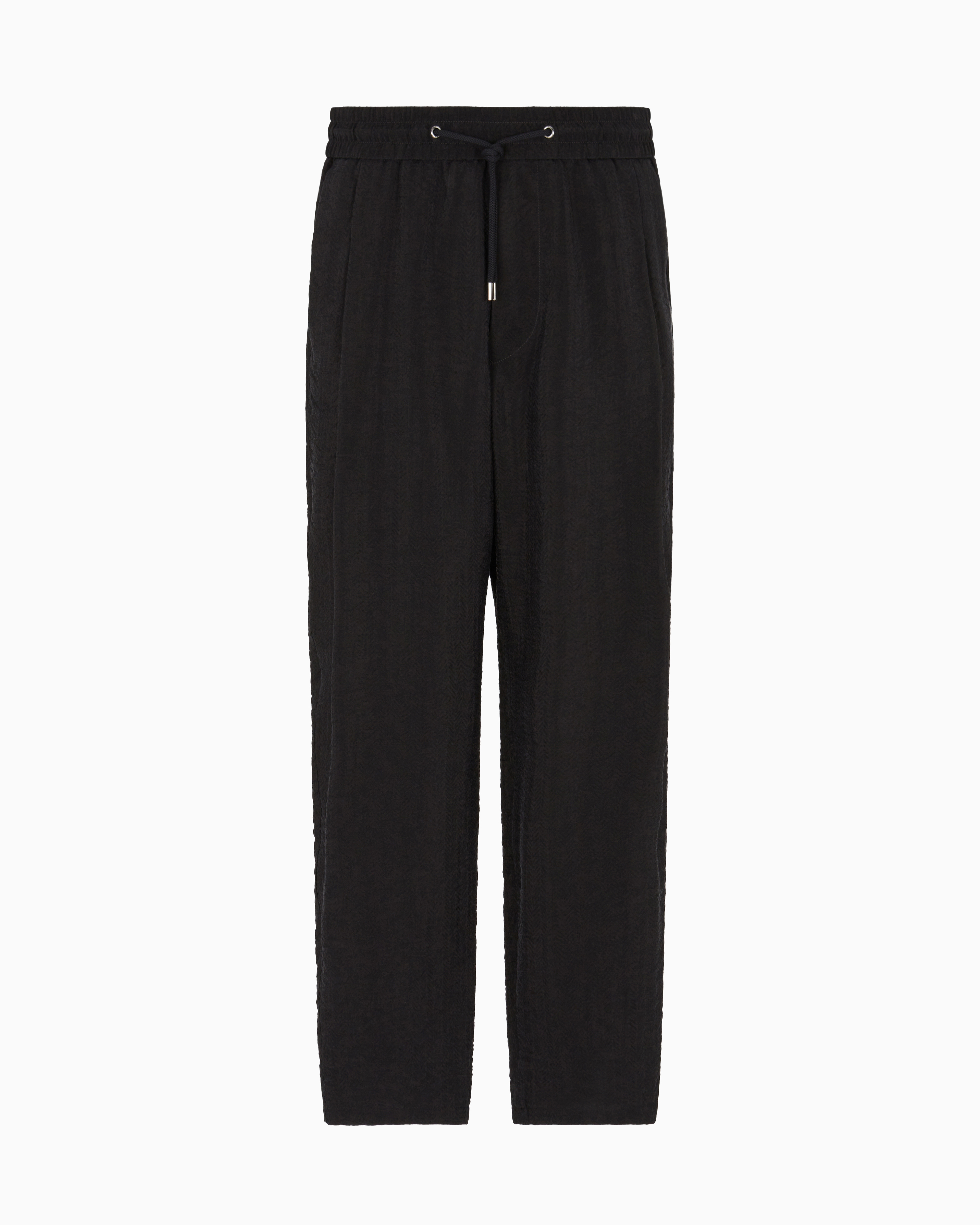 Jacquard cupro flat-front trousers | Giorgio Armani
