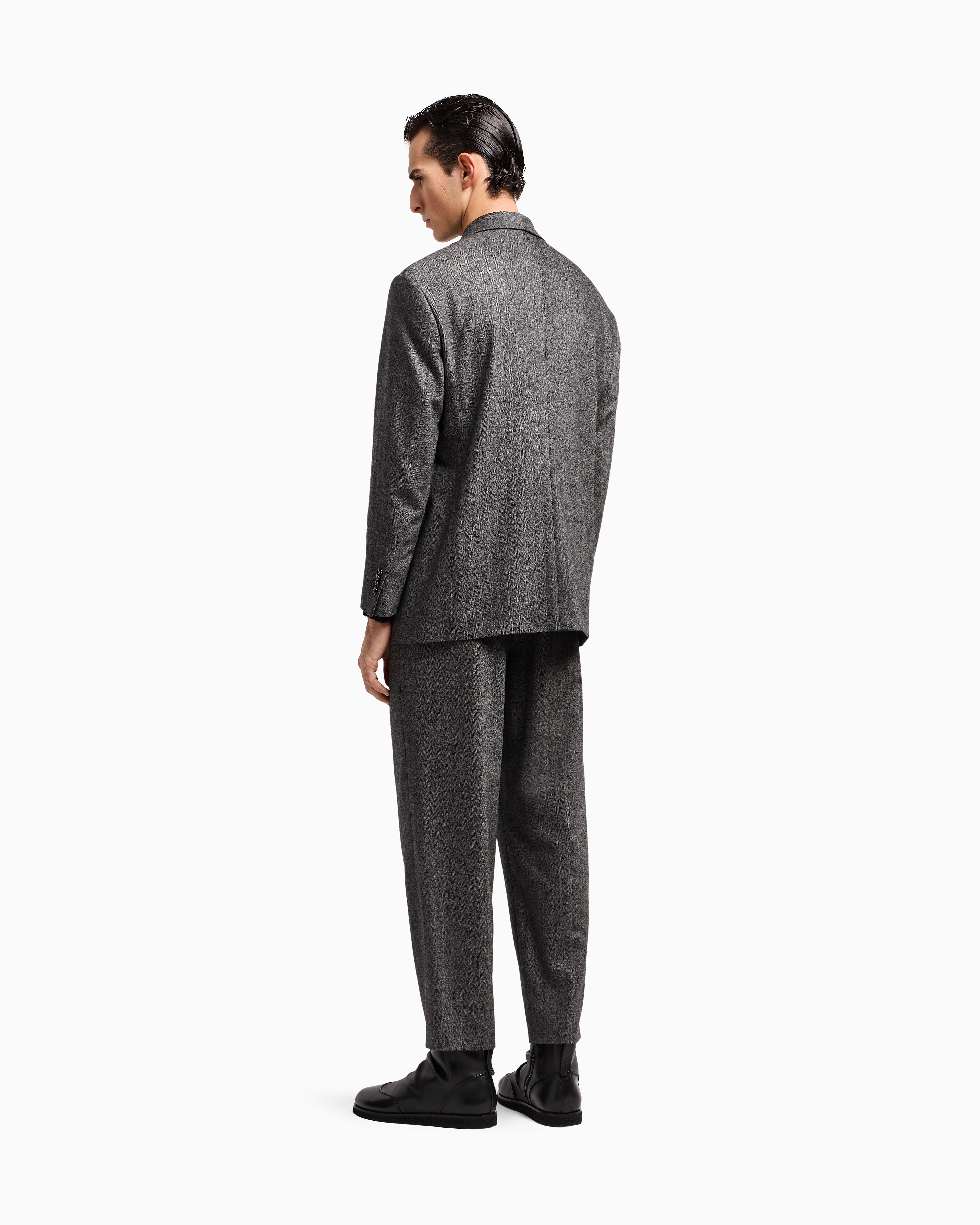 Giorgio Armani グレー ダブルブレストスーツ undefined