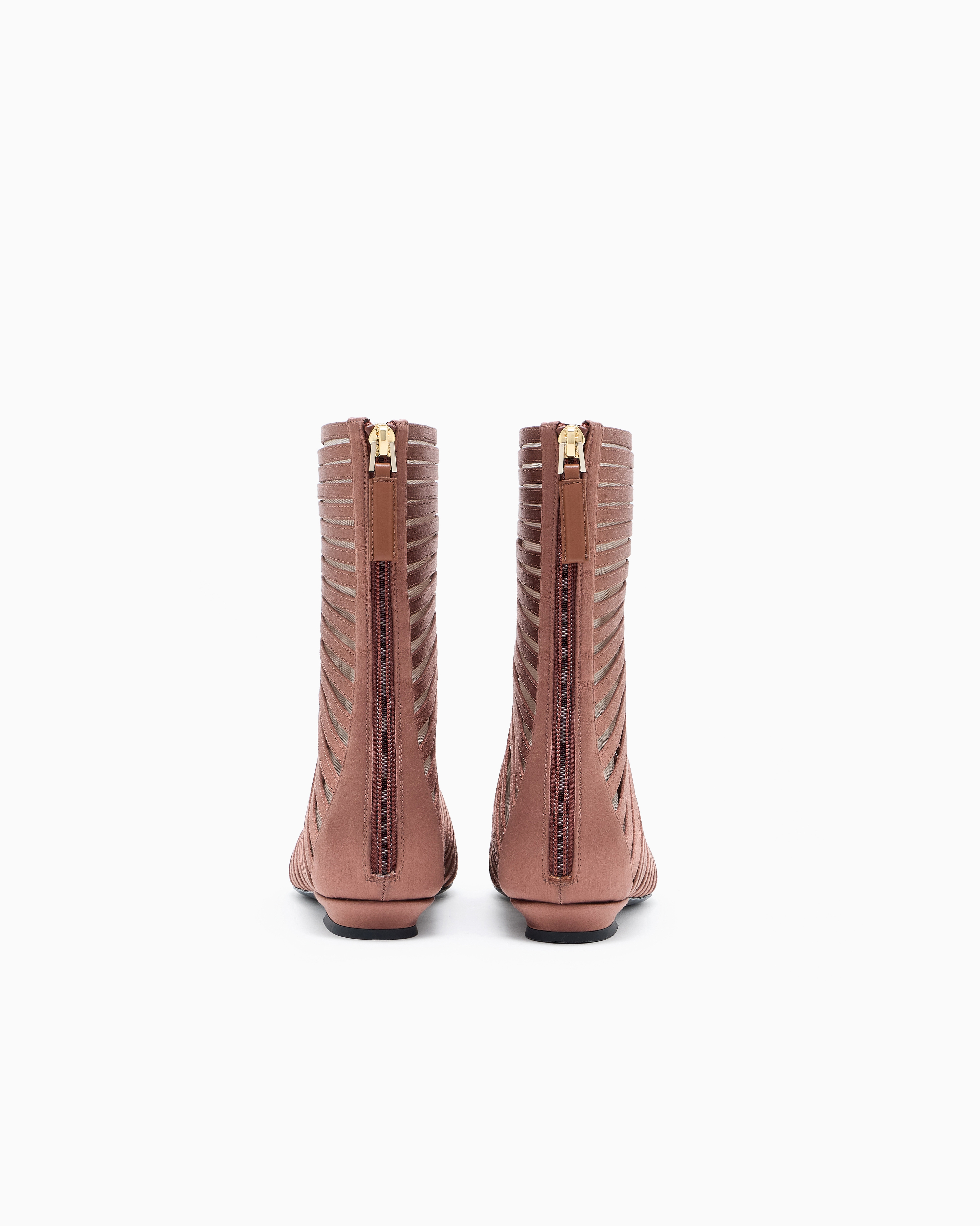 Giorgio Armani Satin And Rhinestone Ankle Boots In Multi
