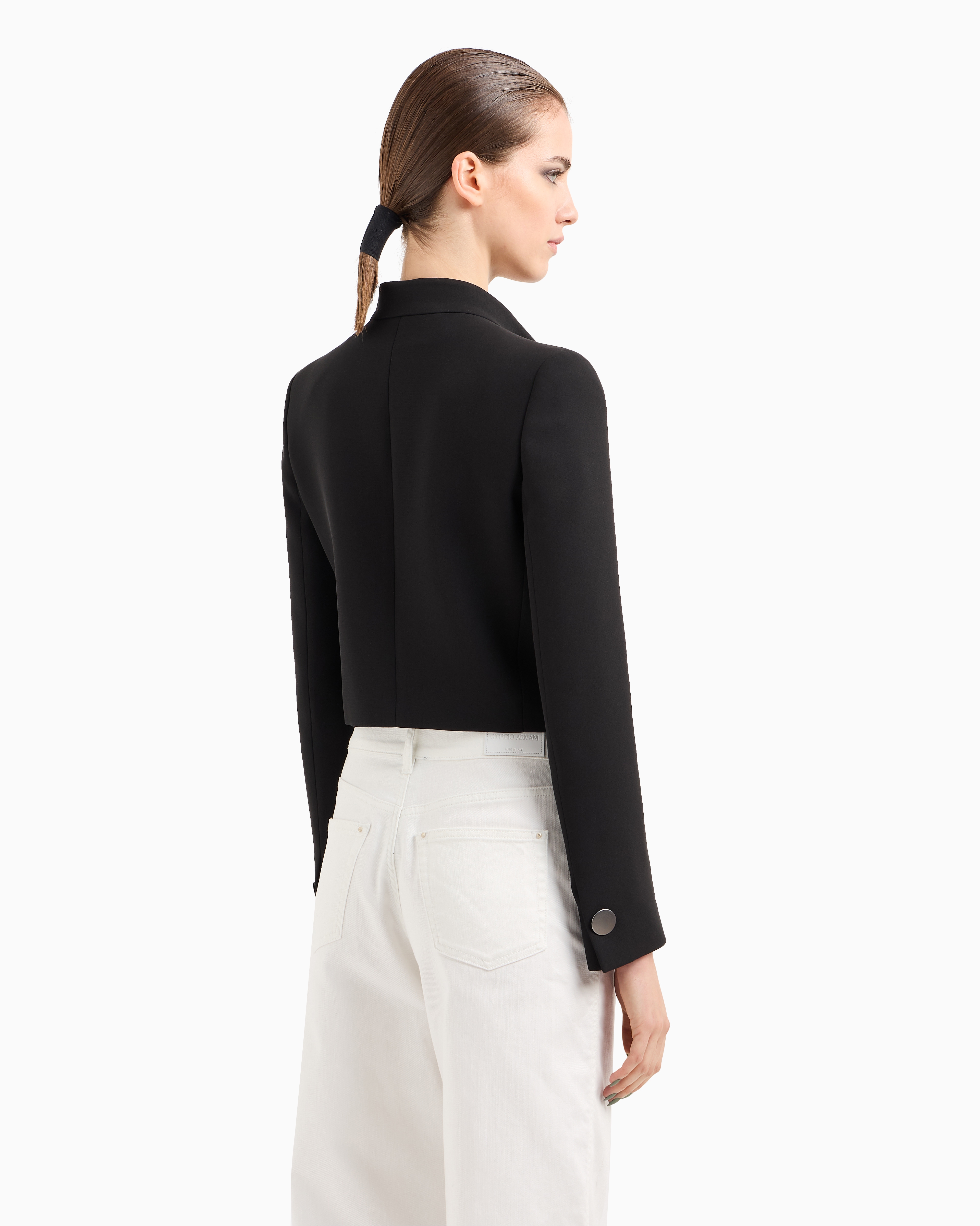 Chic 　Giorgio Armani カシミヤダブルブレストジャケット ダブルブレスト ショートジャケット シルク クレープキャディ