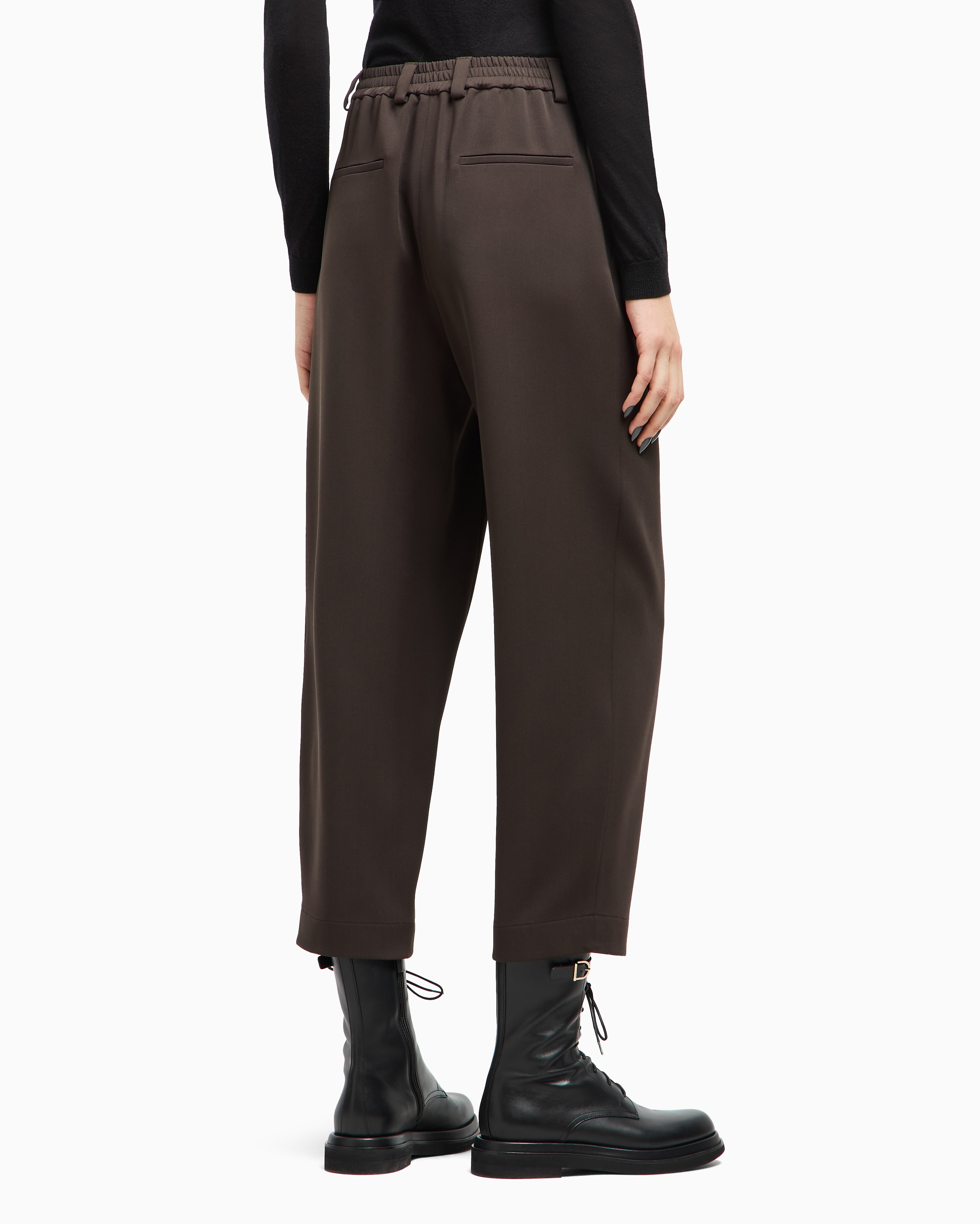 ストレートパンツ シルク ダブルジョーゼット | Giorgio Armani