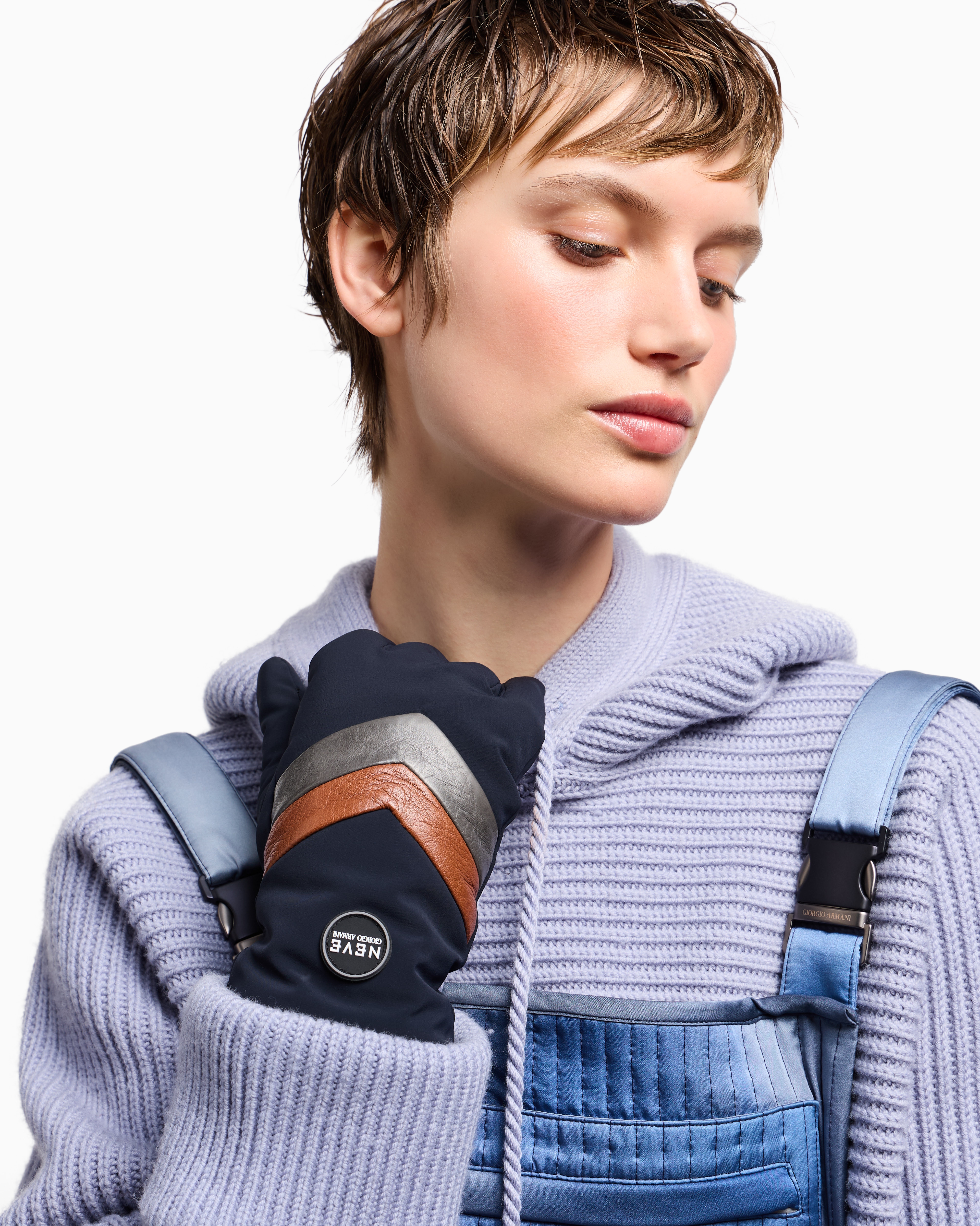 Giorgio Armani Gloves In Blue