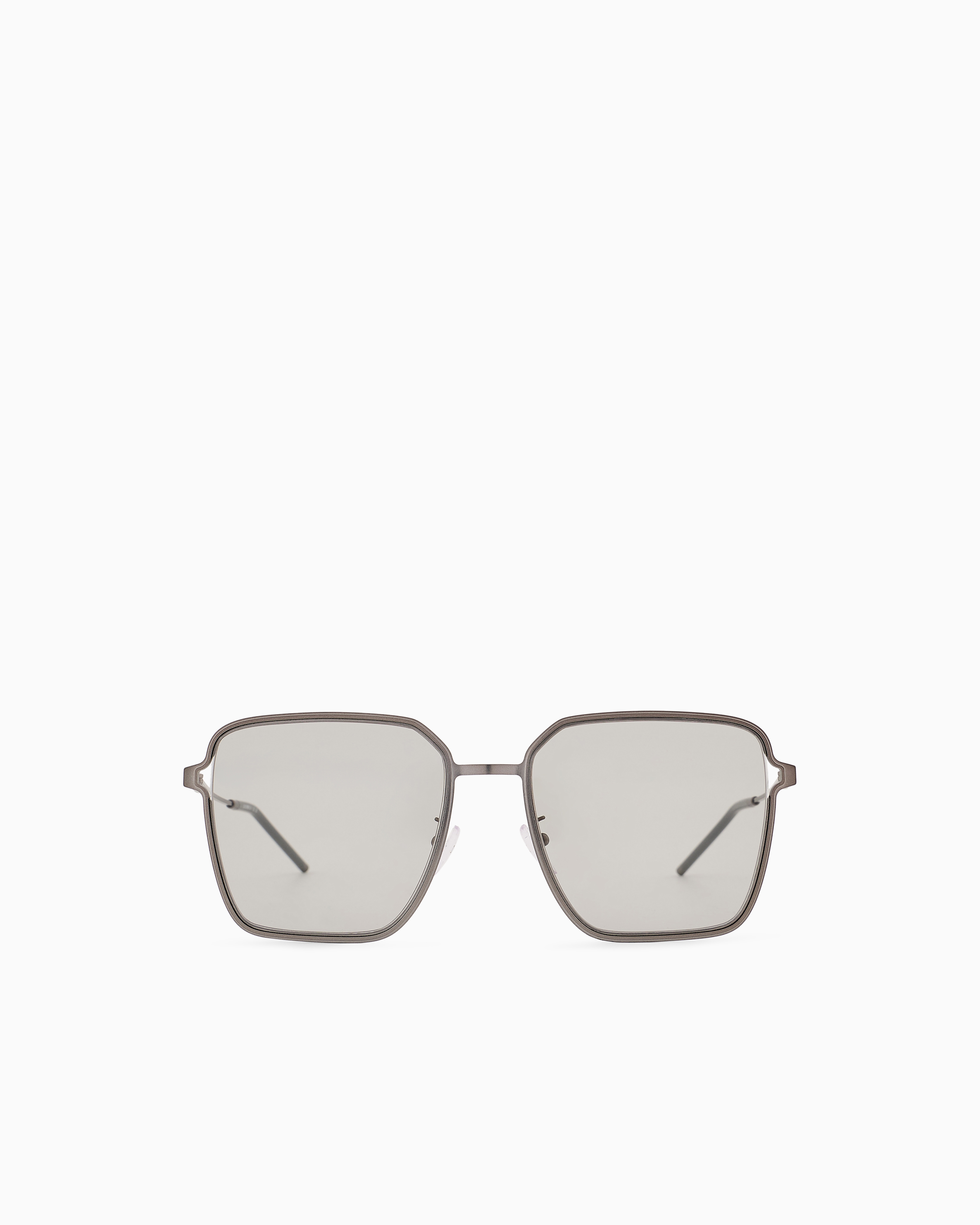 Emporio Armani - Women’s Asian-fit square sunglasses, Woman, Grey, Size: 57L