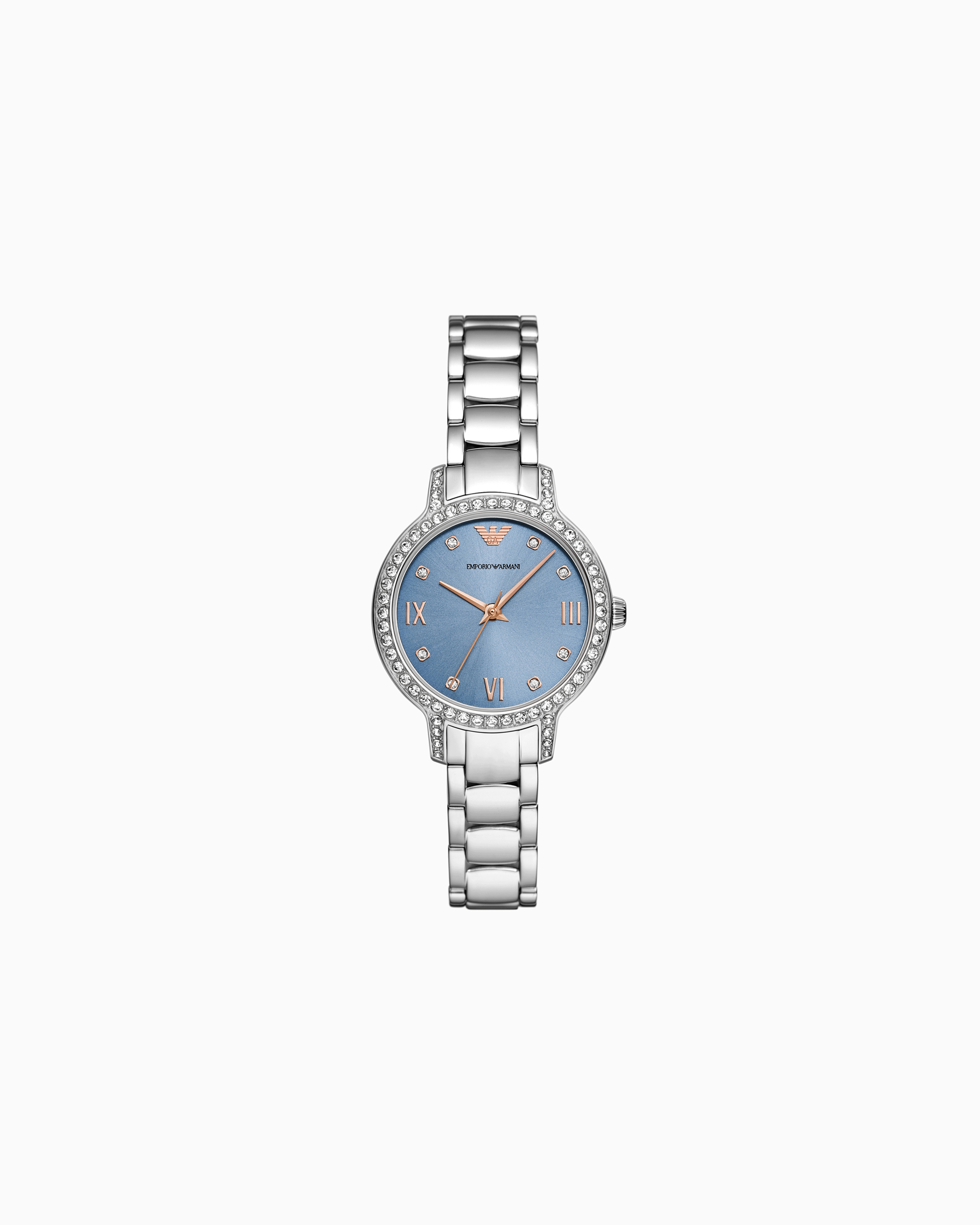 Emporio Armani - Three-Hand Stainless Steel Watch, Woman, Multicoloured, Size: TU
