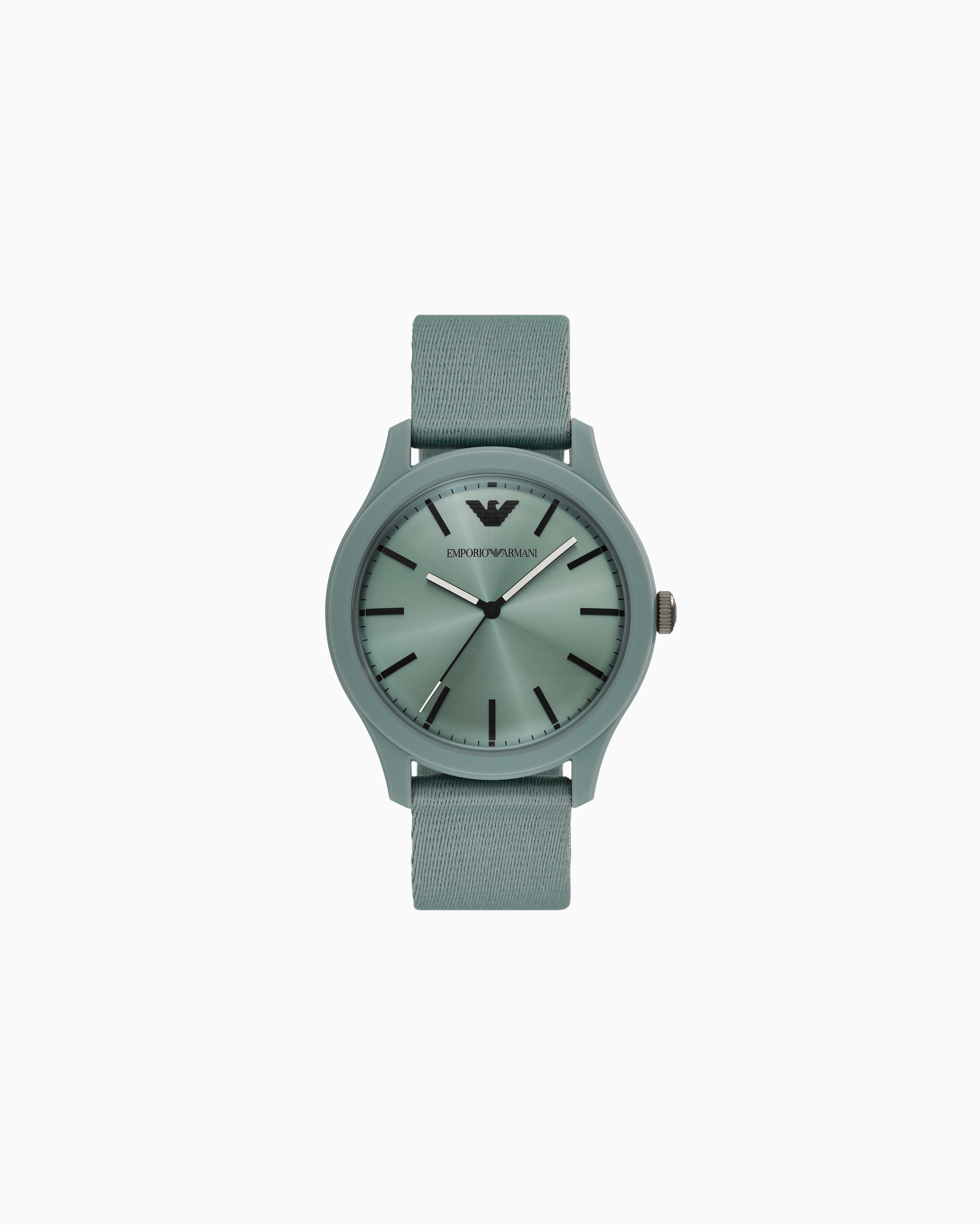 Emporio Armani -  Three-Hand Green #tide ocean material® Nylon Fabric Watch, Man, Multicoloured, Size: TU