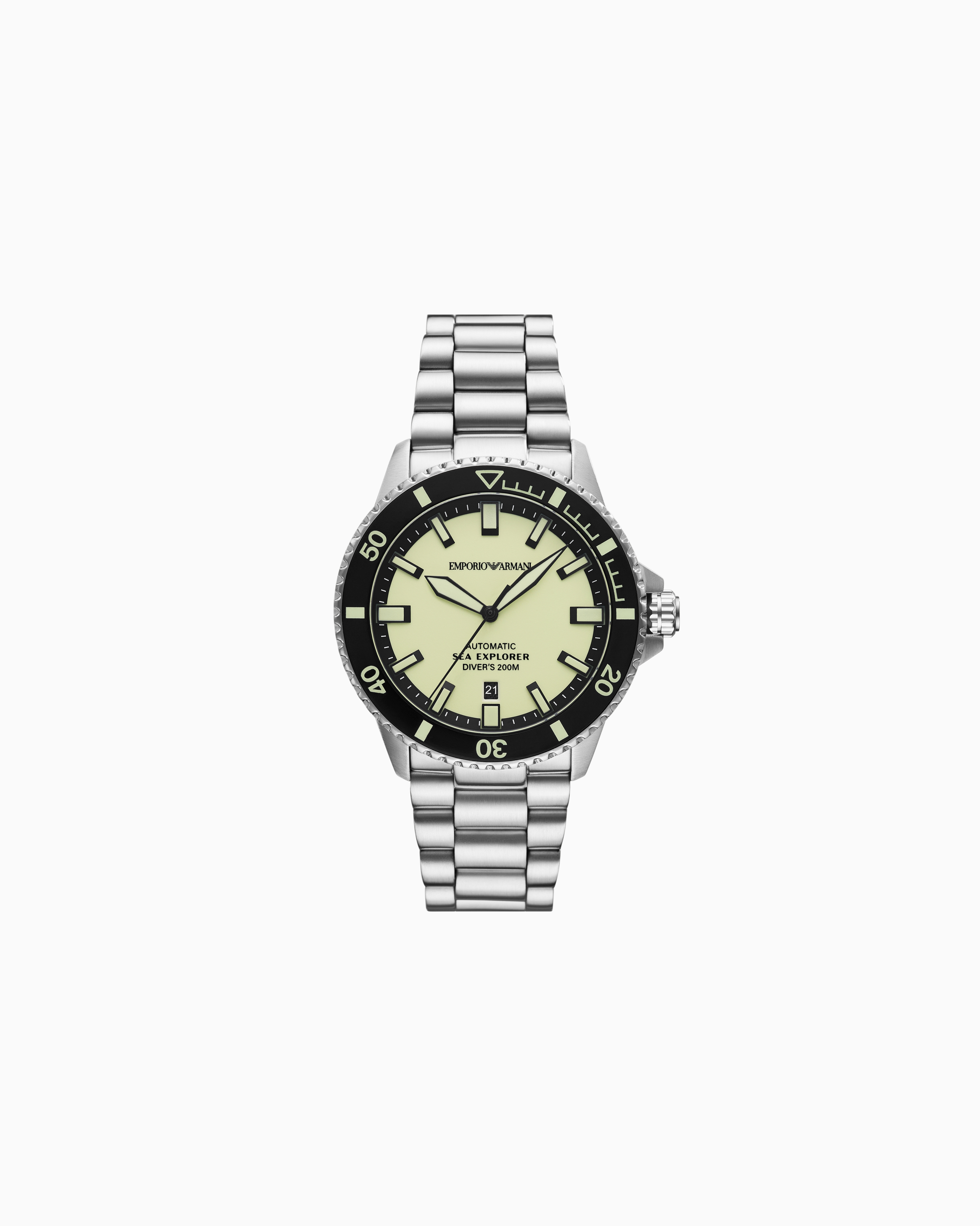 Emporio Armani -  Sea Explorer Automatic Stainless Steel Watch, Man, Multicoloured, Size: TU