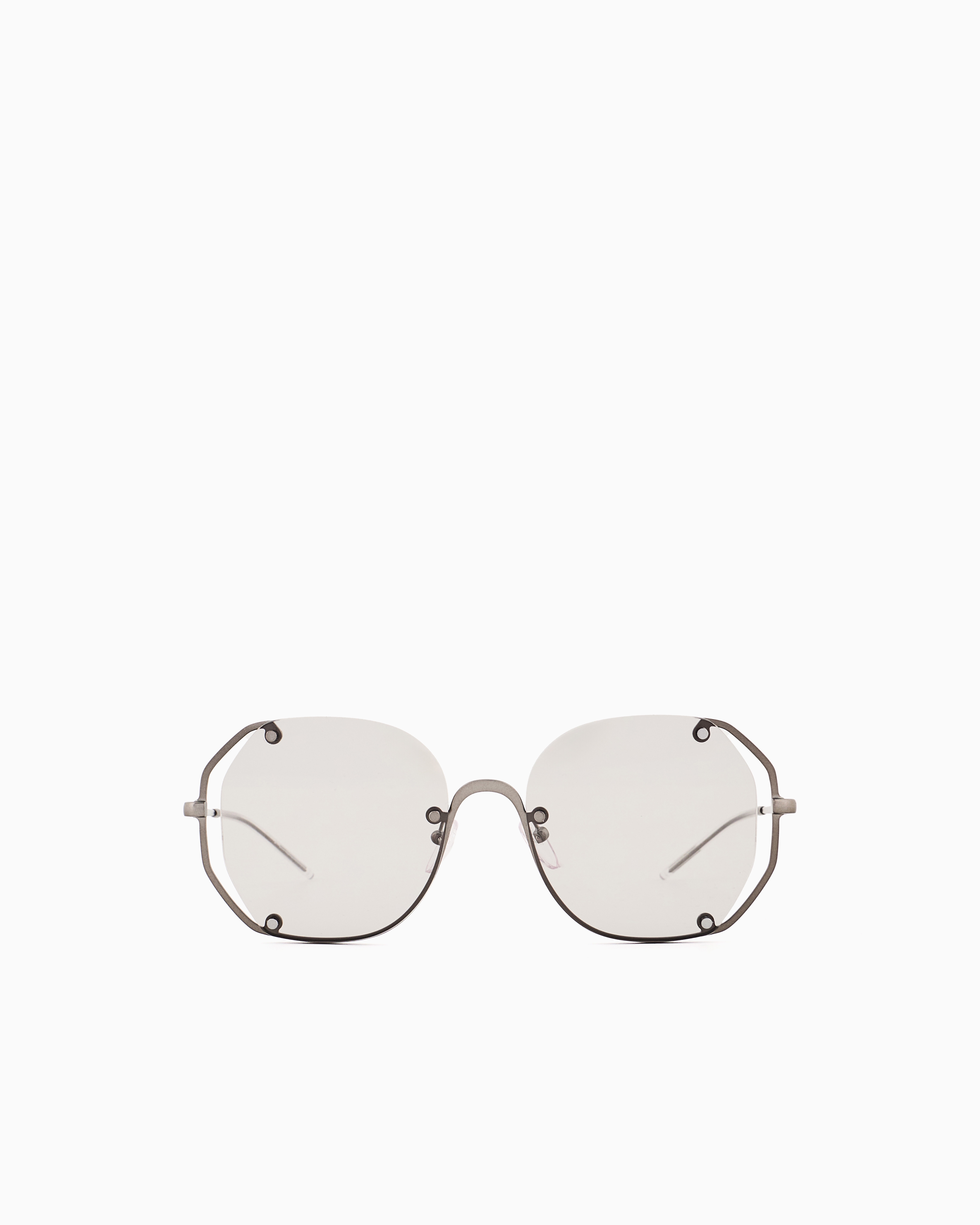 Emporio Armani - Women’s irregular-shaped sunglasses, Woman, Grey, Size: 54L