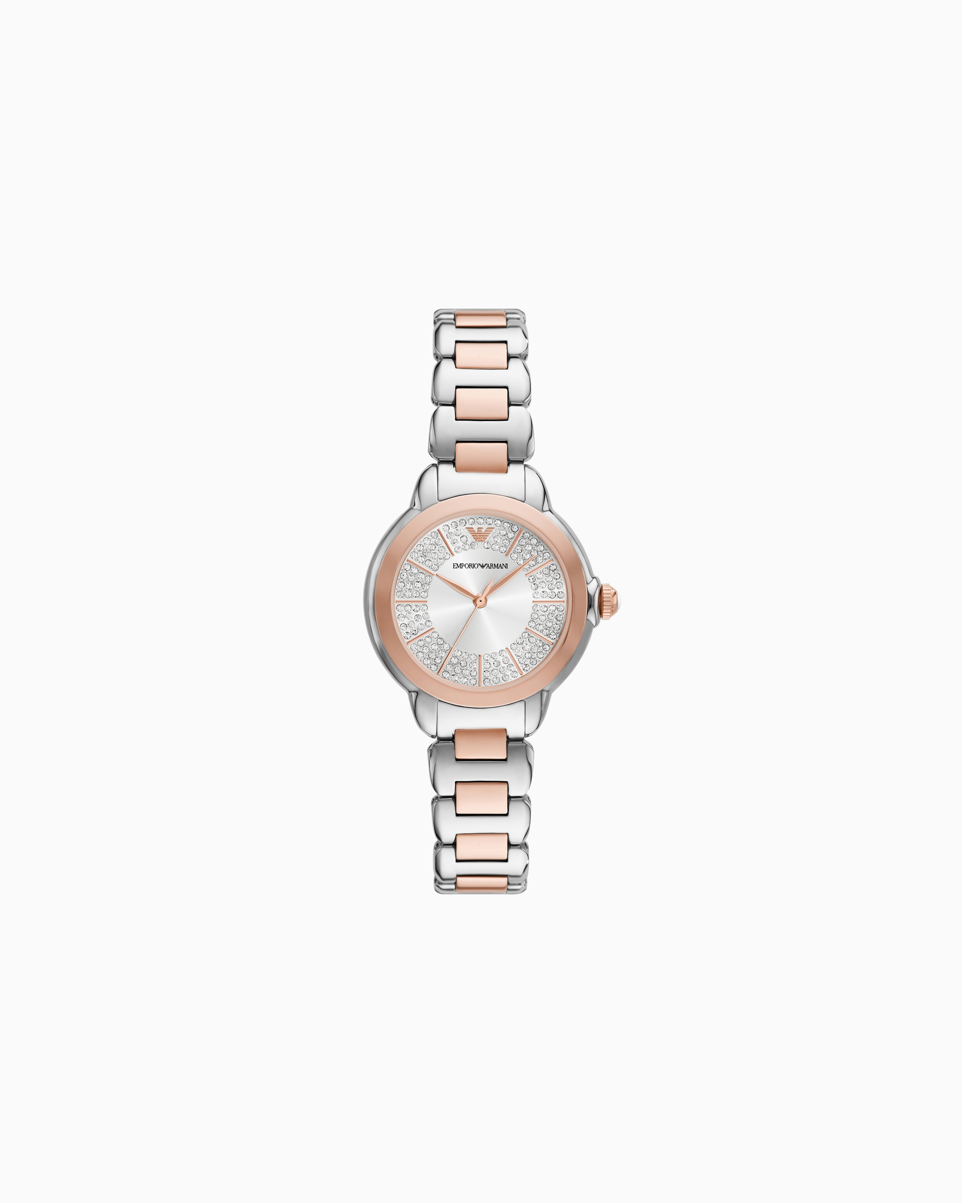 Emporio Armani -  Three-Hand Two-Tone Stainless Steel Watch, Woman, Multicoloured, Size: TU