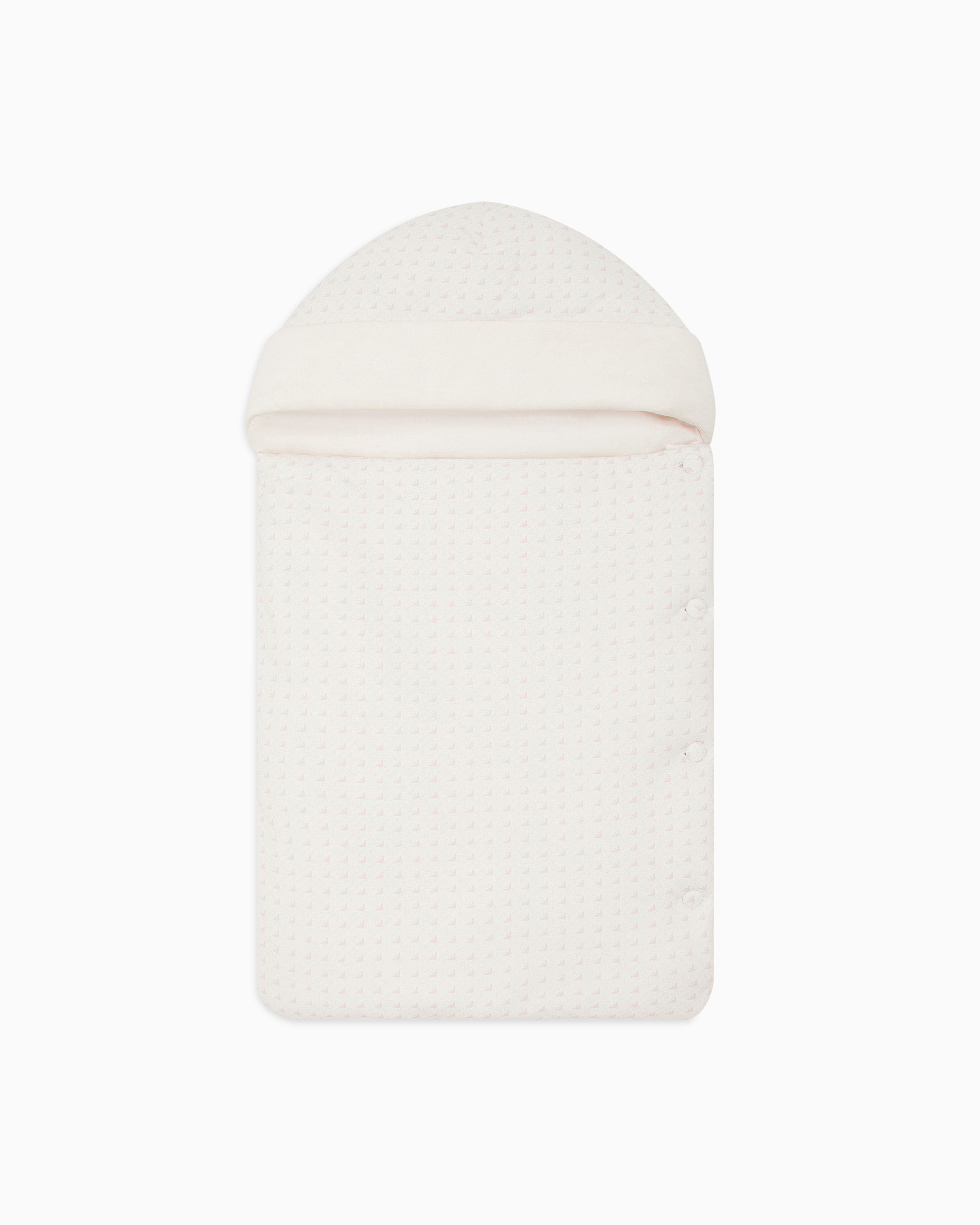 Emporio Armani - Jersey sleeping bag with op-art eagles, Unisex Junior, Pink, Size: TU