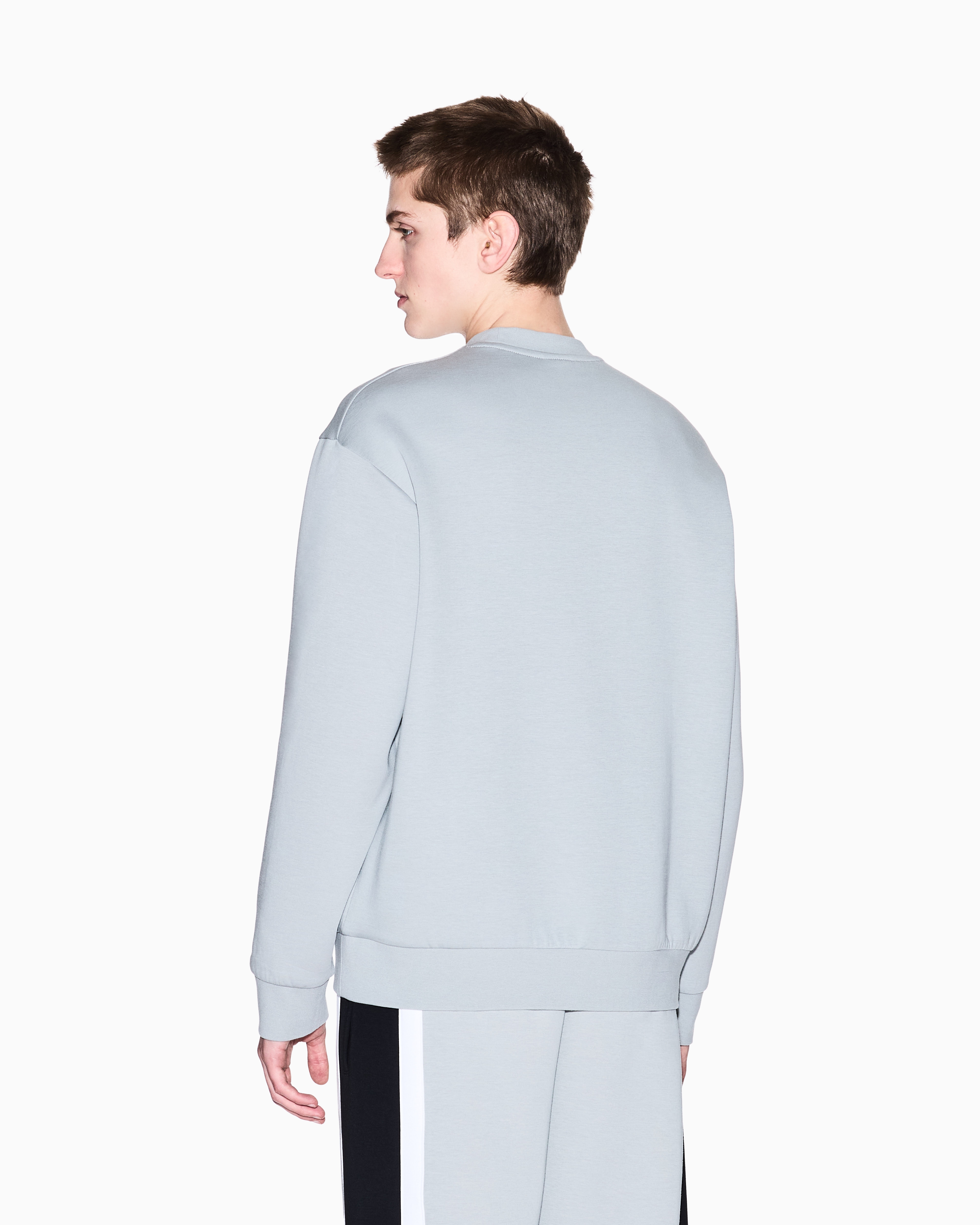 Crewneck cotton blend sweatshirt