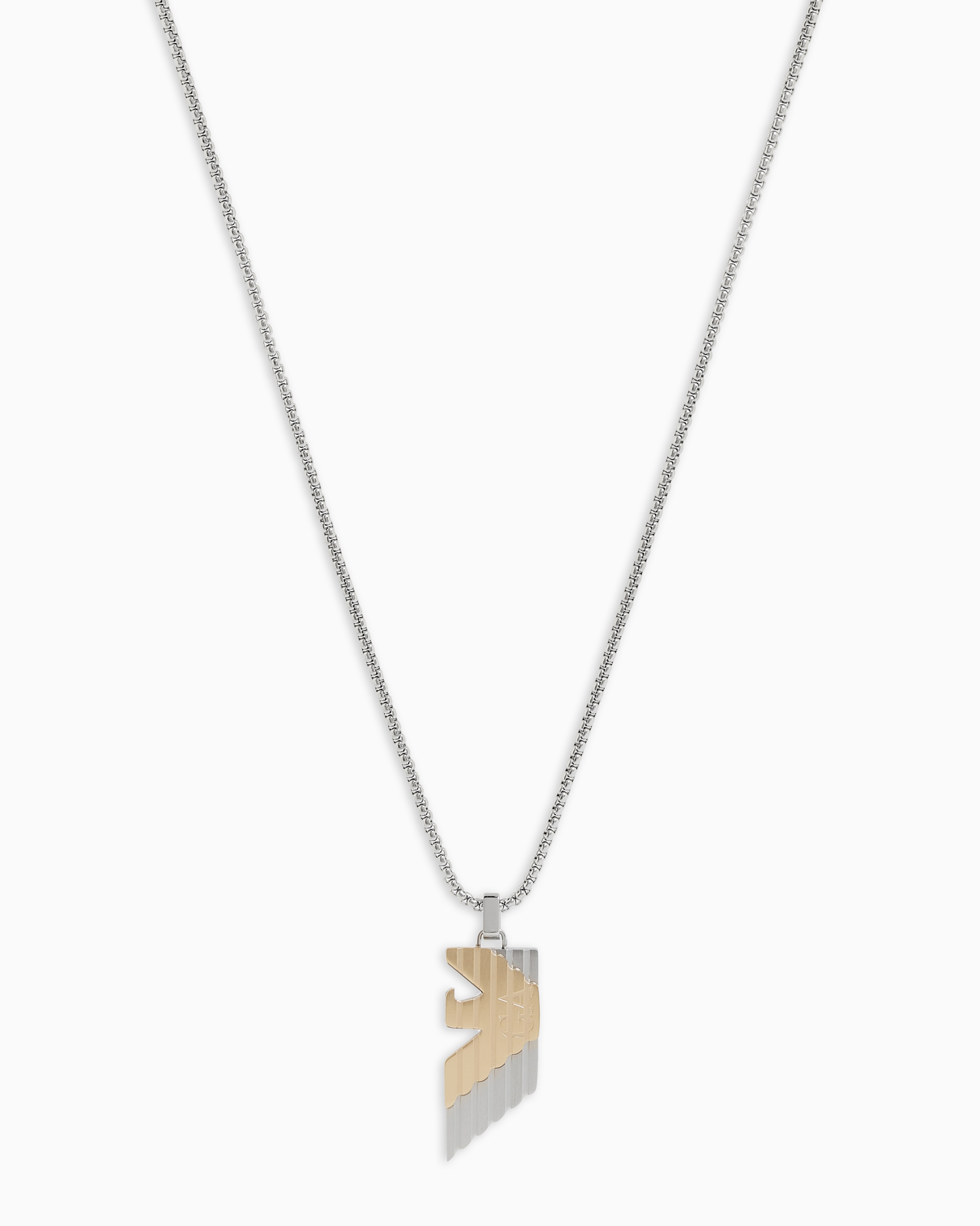 Emporio Armani - Two-Tone Stainless Steel Pendant Necklace, Man, Multicoloured, Size: TU