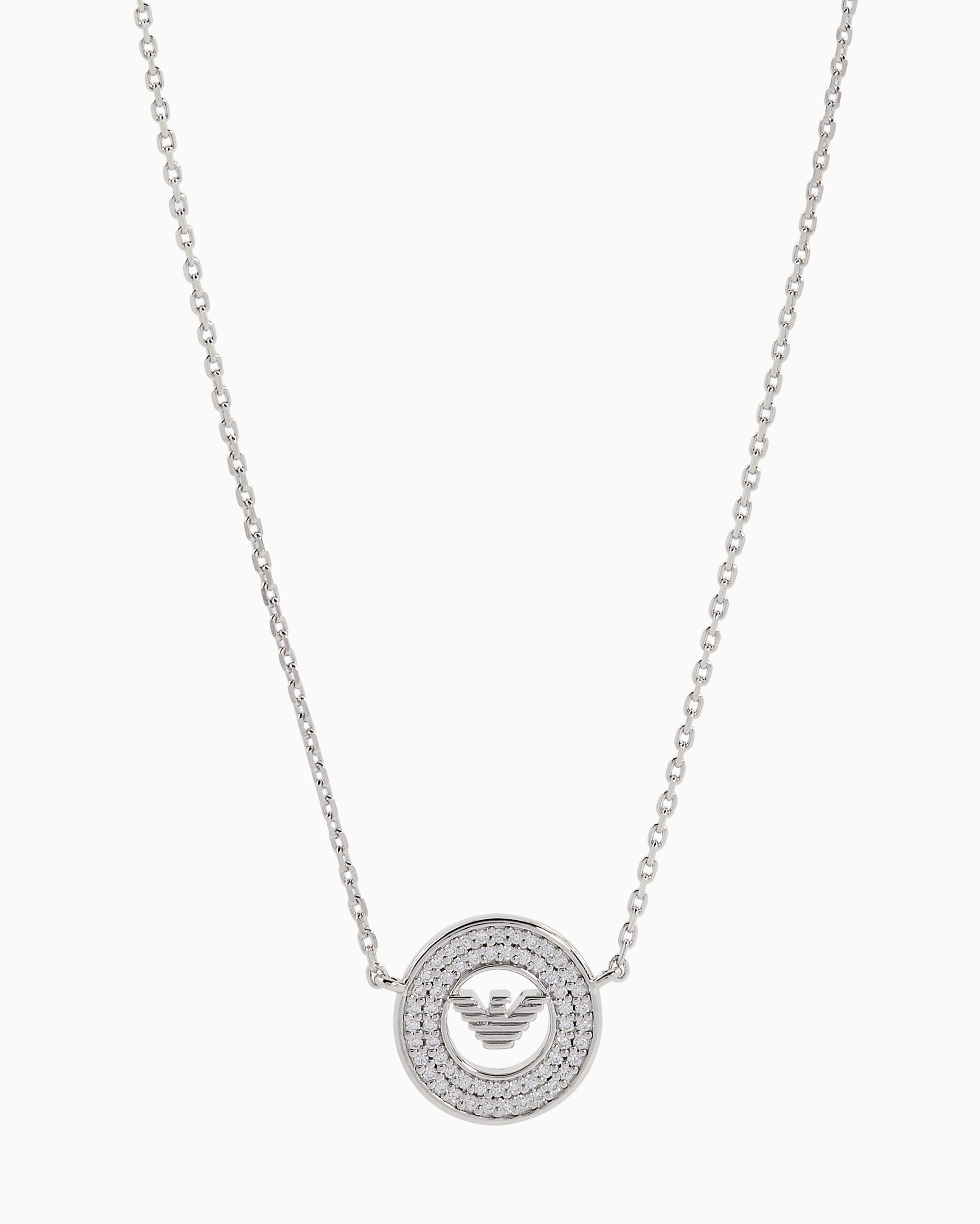 Emporio Armani -  Sterling Silver Pendant Necklace, Woman, Multicoloured, Size: TU
