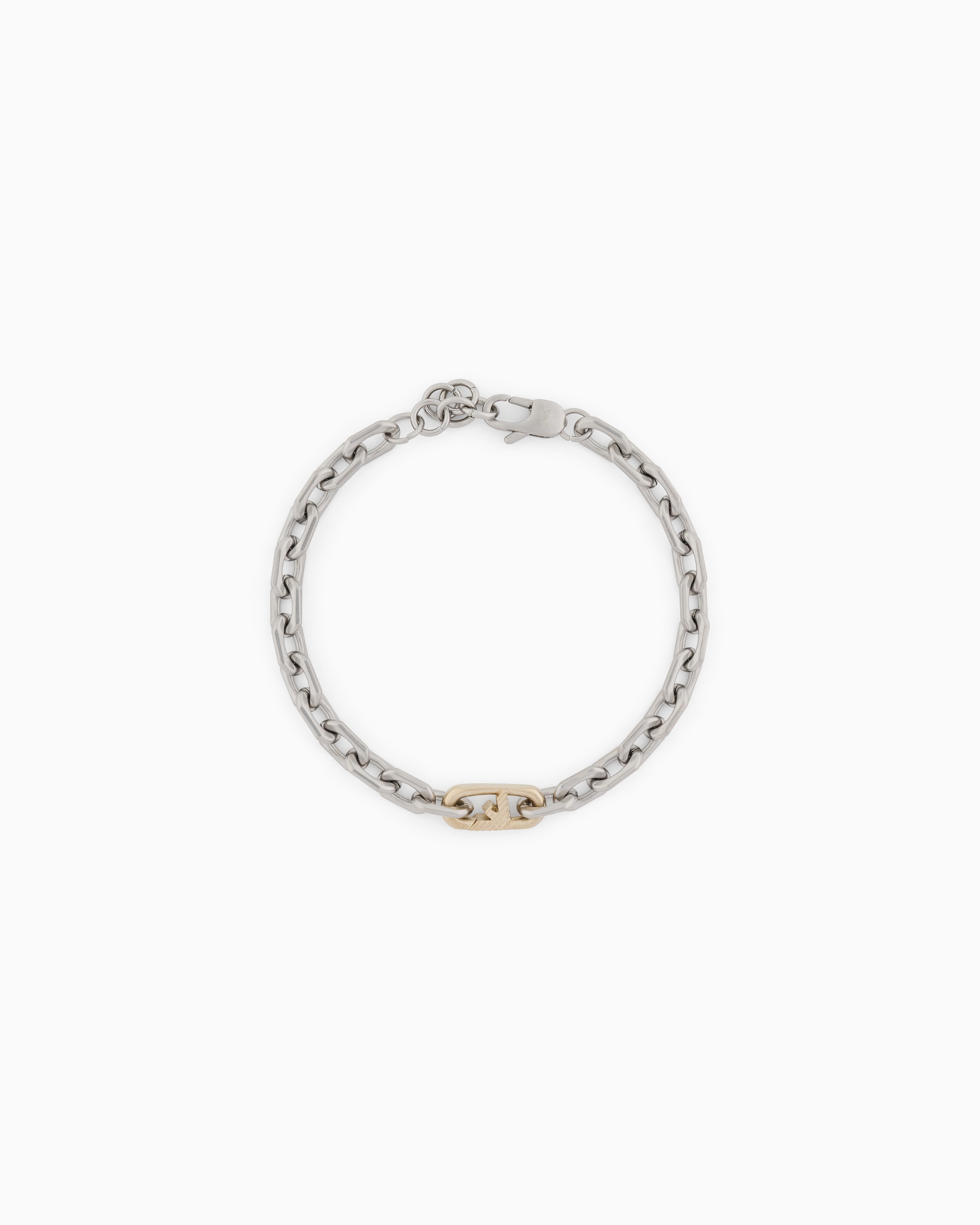 Emporio Armani -  Two-Tone Stainless Steel Chain Bracelet, Man, Multicoloured, Size: TU