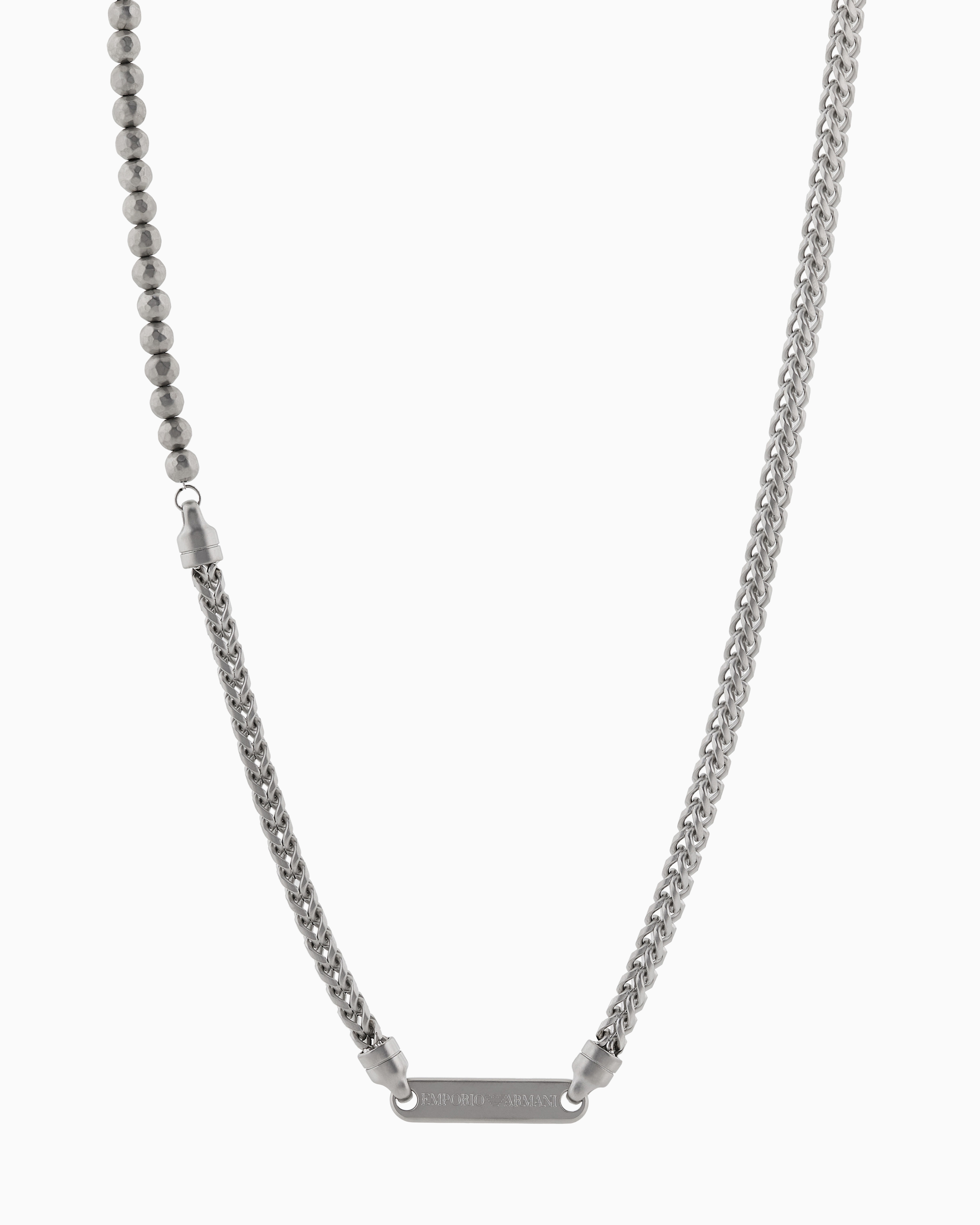 Emporio Armani -  Stainless Steel ID Necklace, Man, Multicoloured, Size: TU