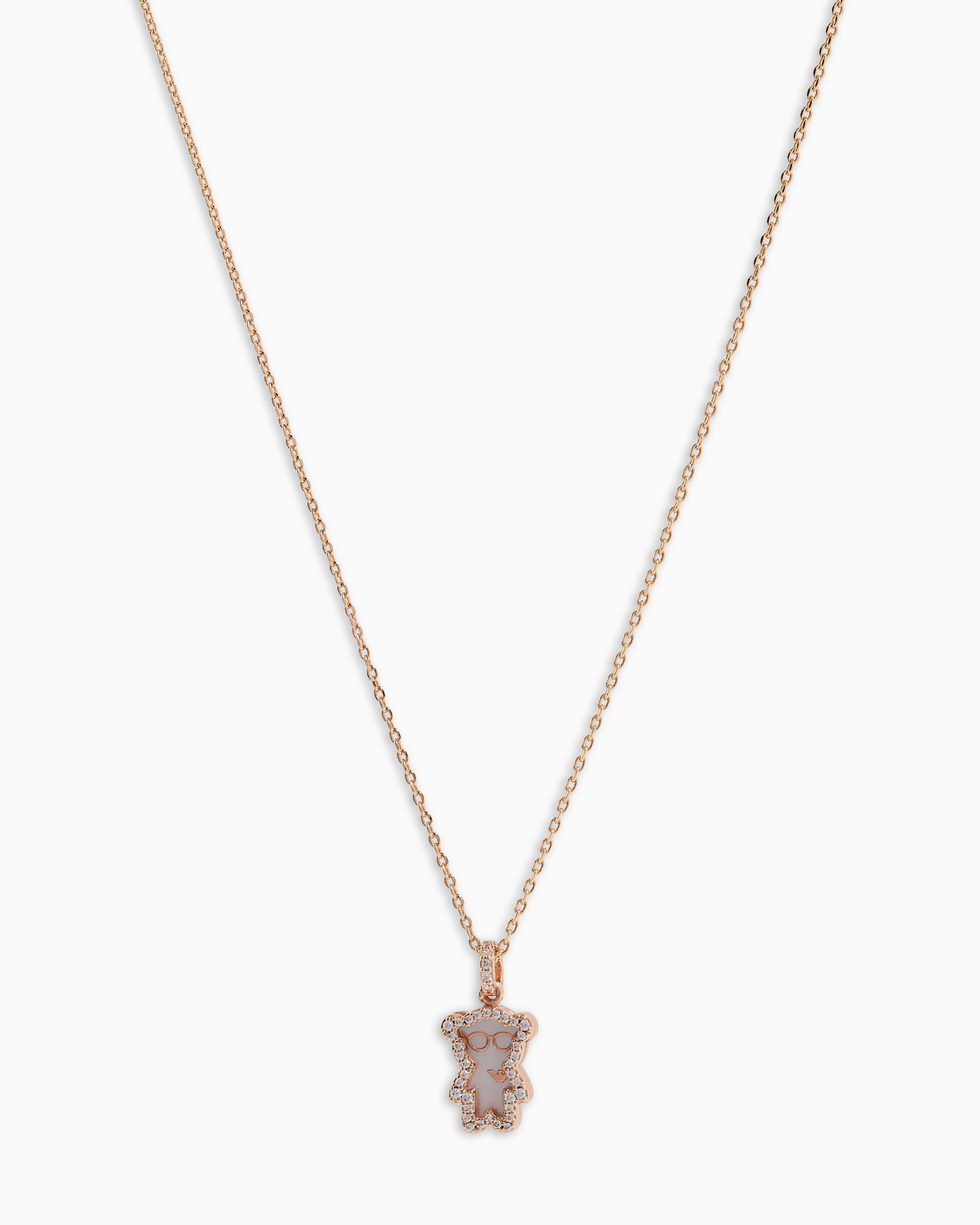 Emporio Armani Women's Multicolored Rose Gold-Tone Brass Pendant Necklace