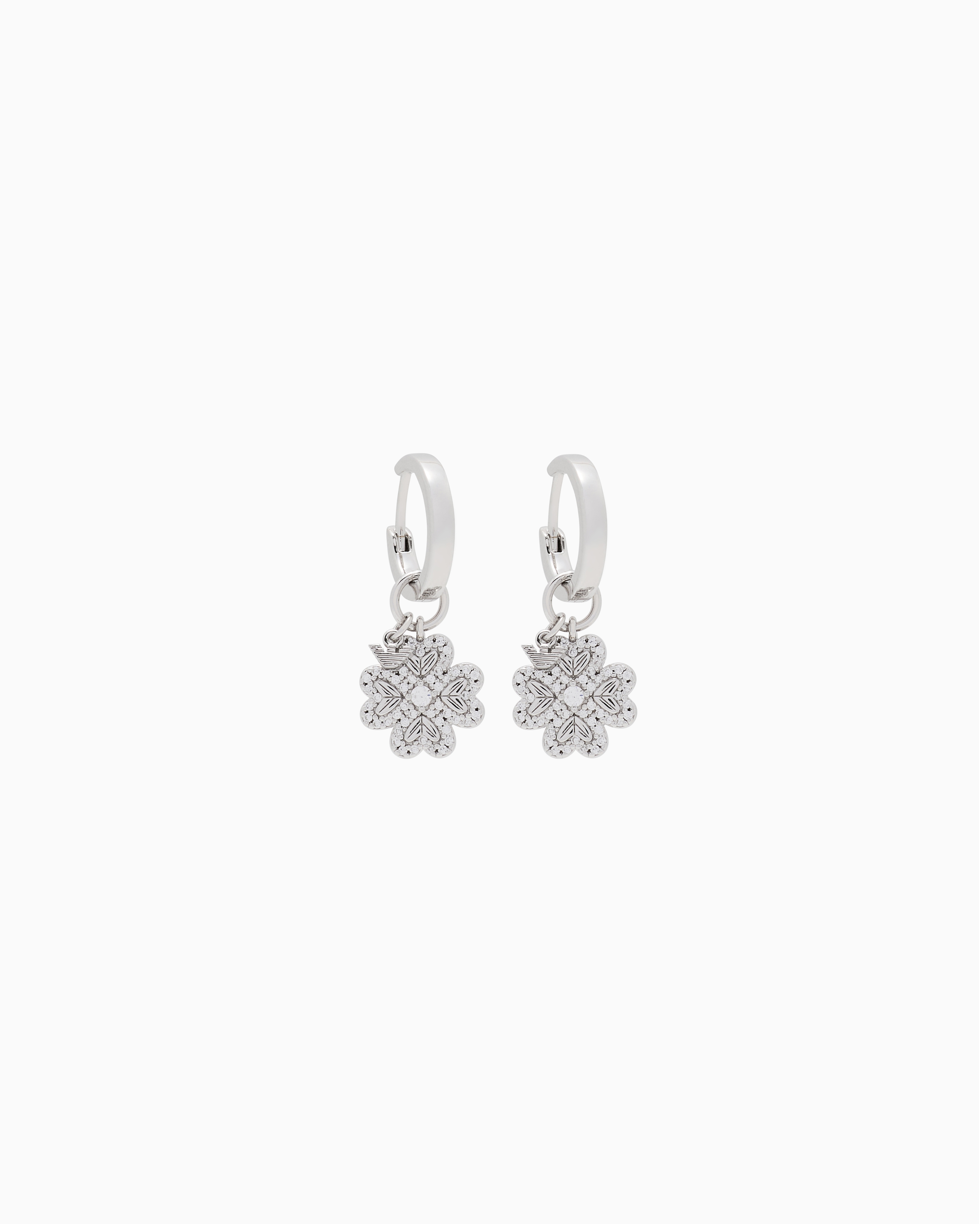 Emporio Armani -  Sterling Silver Hoop Earrings, Woman, Multicoloured, Size: TU