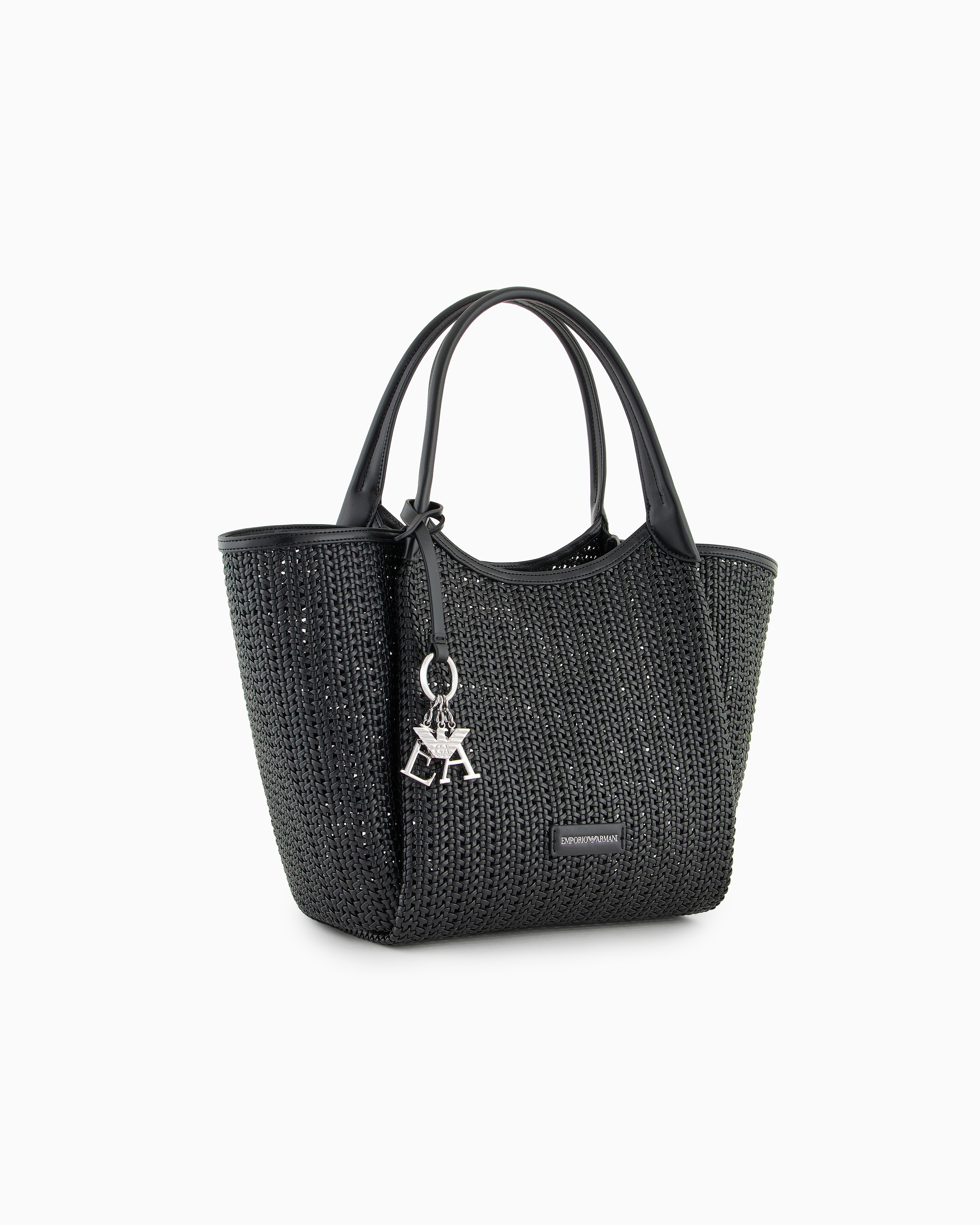 ショッパー 編み込み ロゴチャーム | Emporio Armani