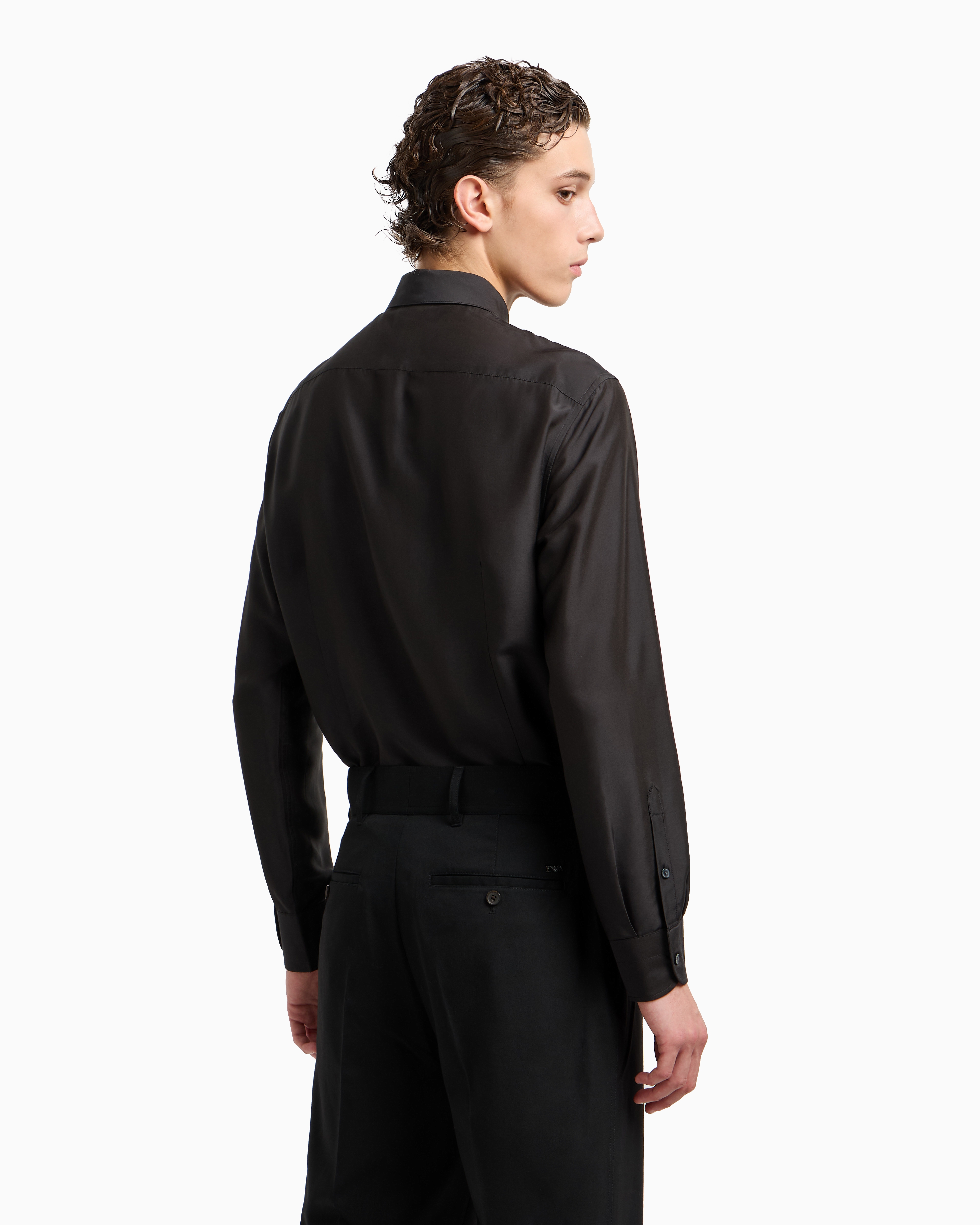 ジョルジオ・アルマーニ イタリア製 シルク使用 ベロアフラワー柄