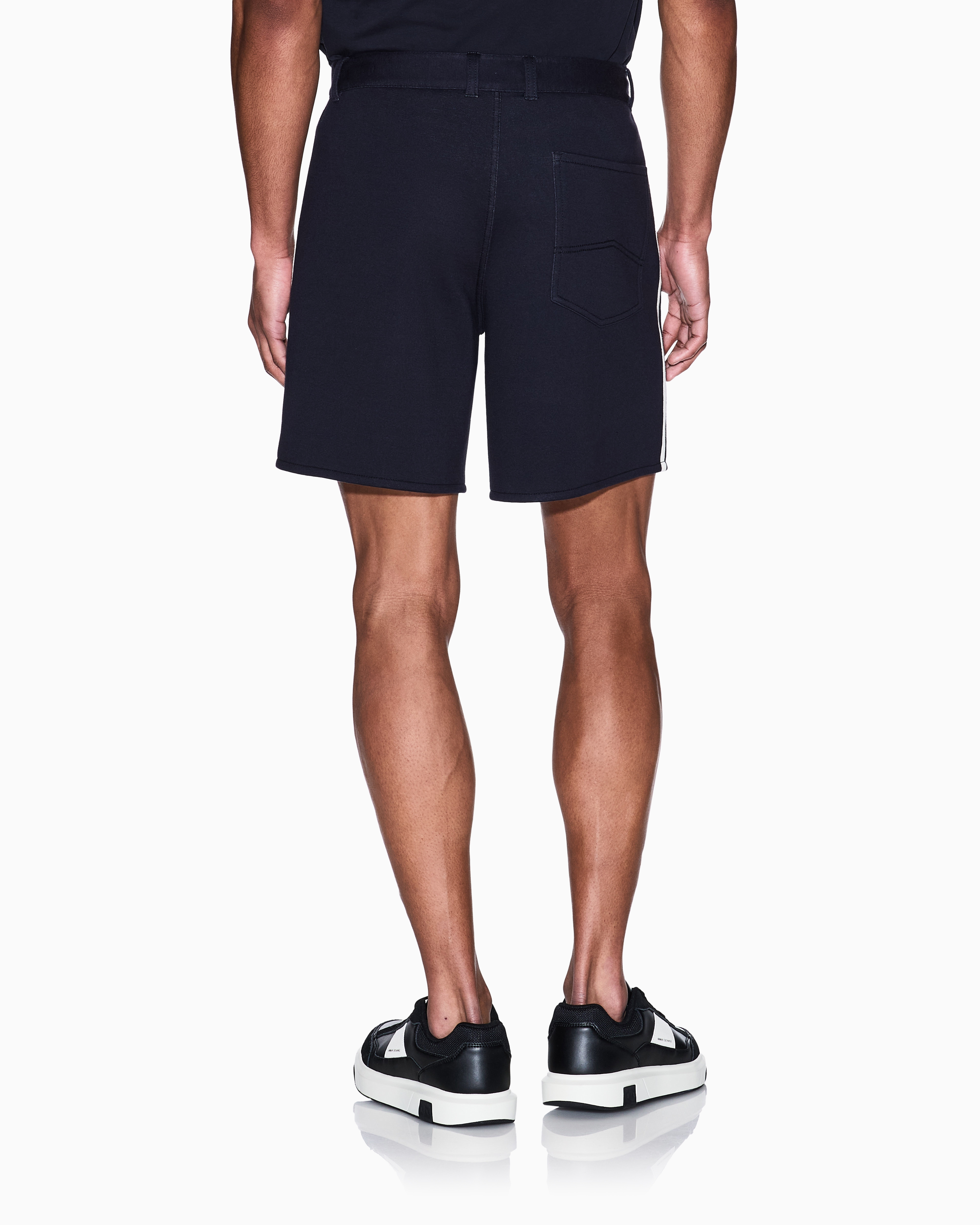 Armani Exchange - Shorts with contrasting stripes, Man, Navy Blue, Size: