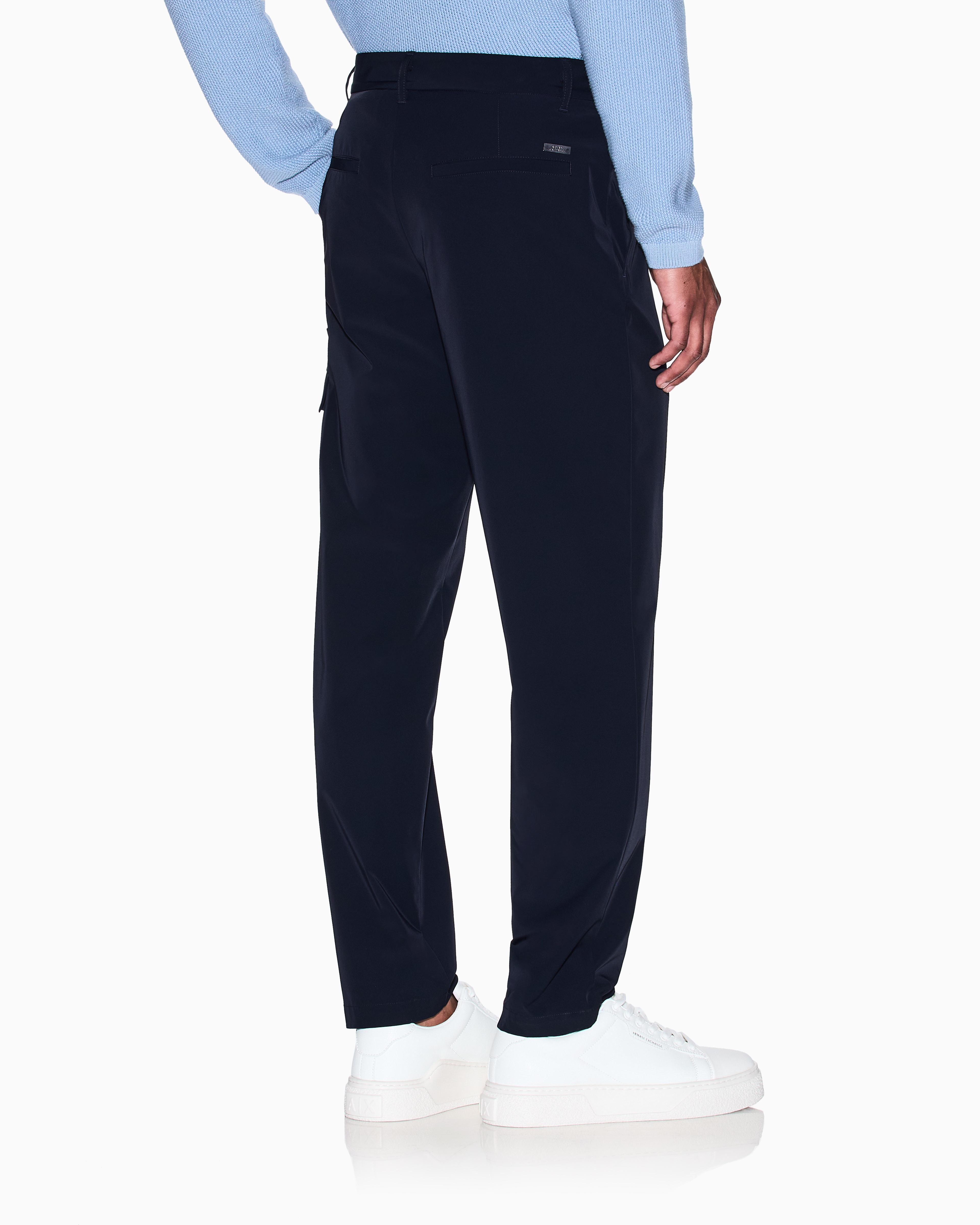 Stretch nylon cargo trousers