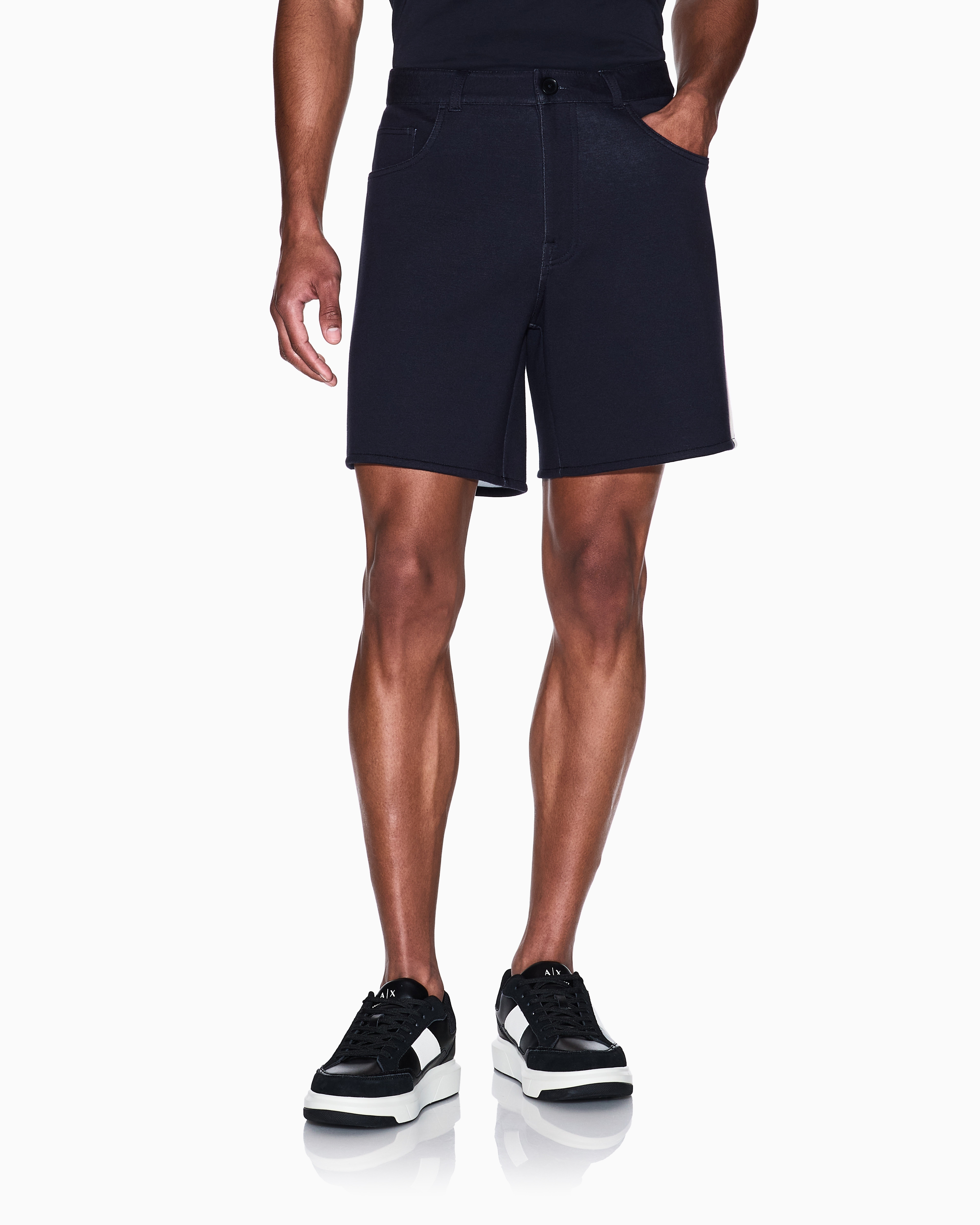Armani Exchange - Shorts with contrasting stripes, Man, Navy Blue, Size: