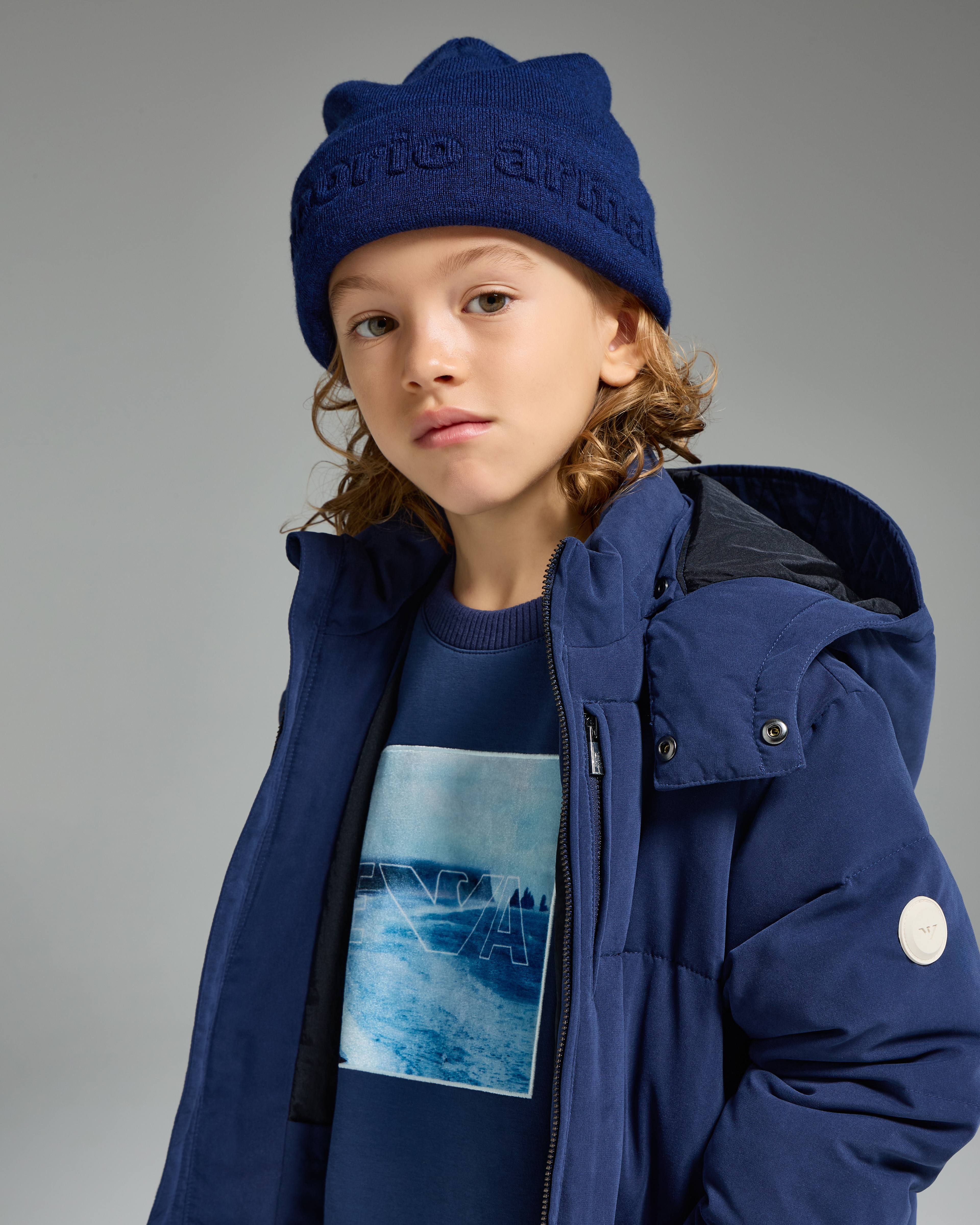 【AP STUDIO】U.S. NAVY プリント スウェット ブルー 80's ARTEX ''NAVY ANNAPOLIS'' 3段プリント スウェット 表記(XL