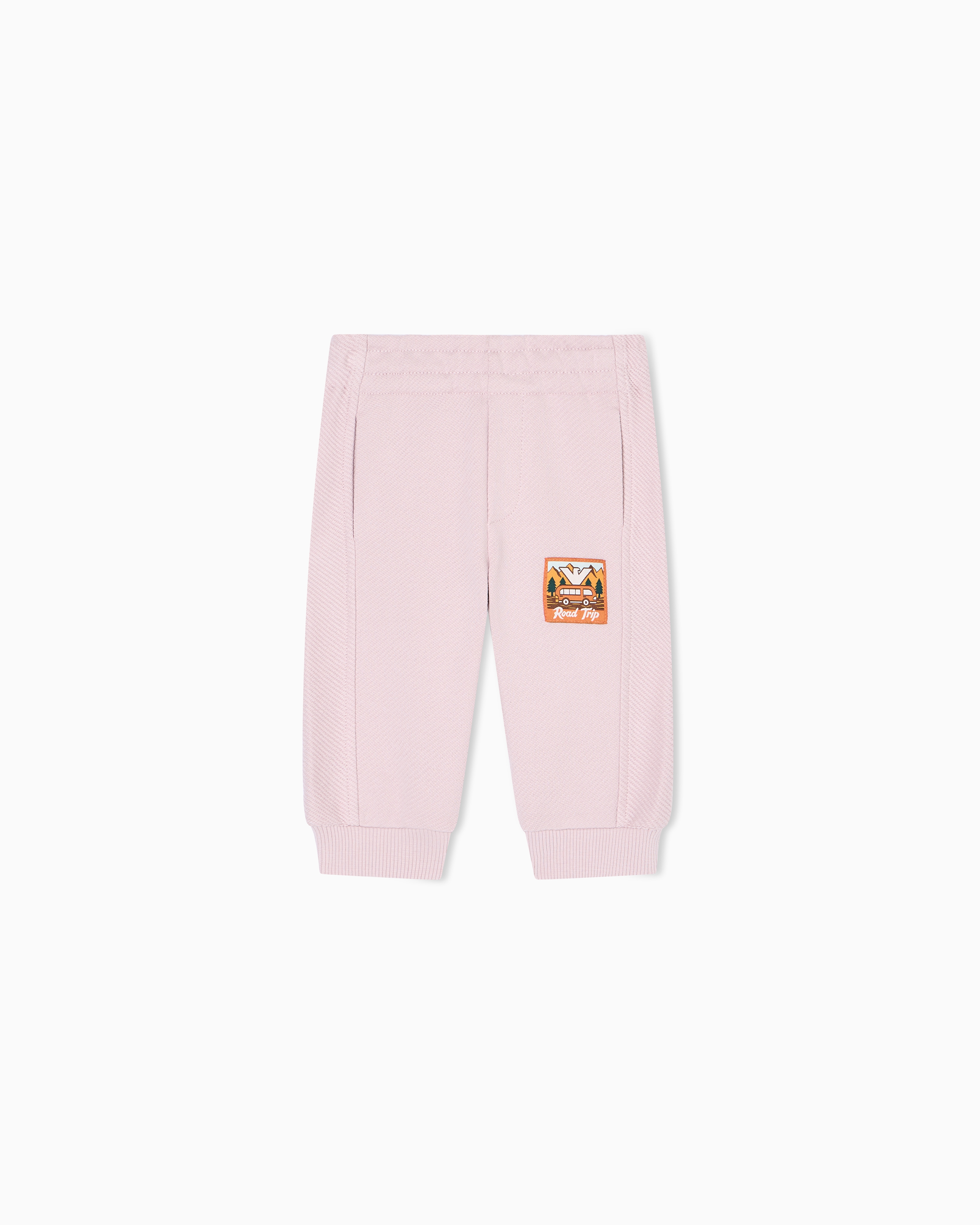 Emporio Armani - ASV Manga Bear Crew organic interlock jersey joggers, Boy, Pink, Size: