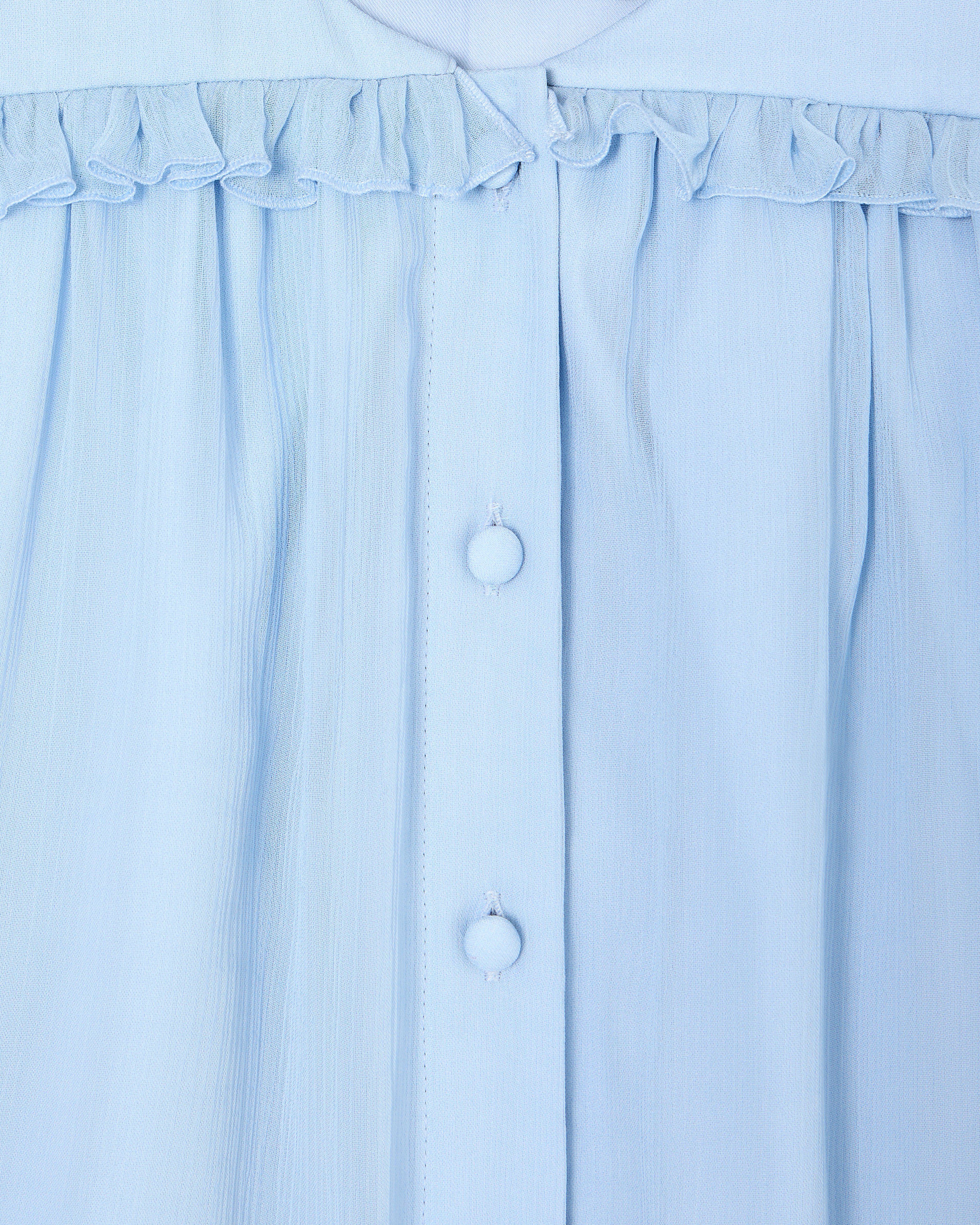 Emporio Armani - ASV crépon shirt, Girl, Light Blue, Size: