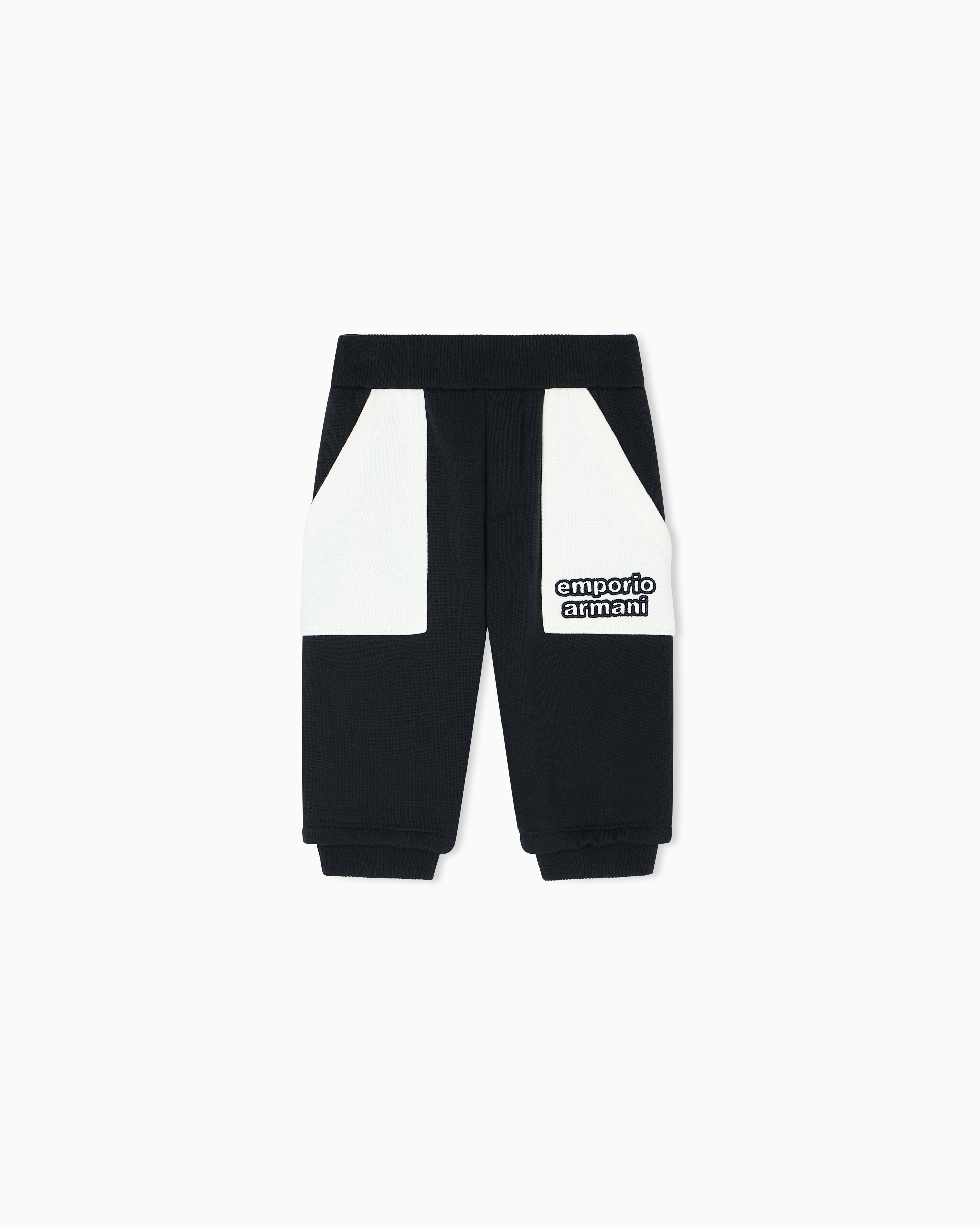 Emporio Armani - ASV jersey joggers, Boy, Navy Blue, Size: