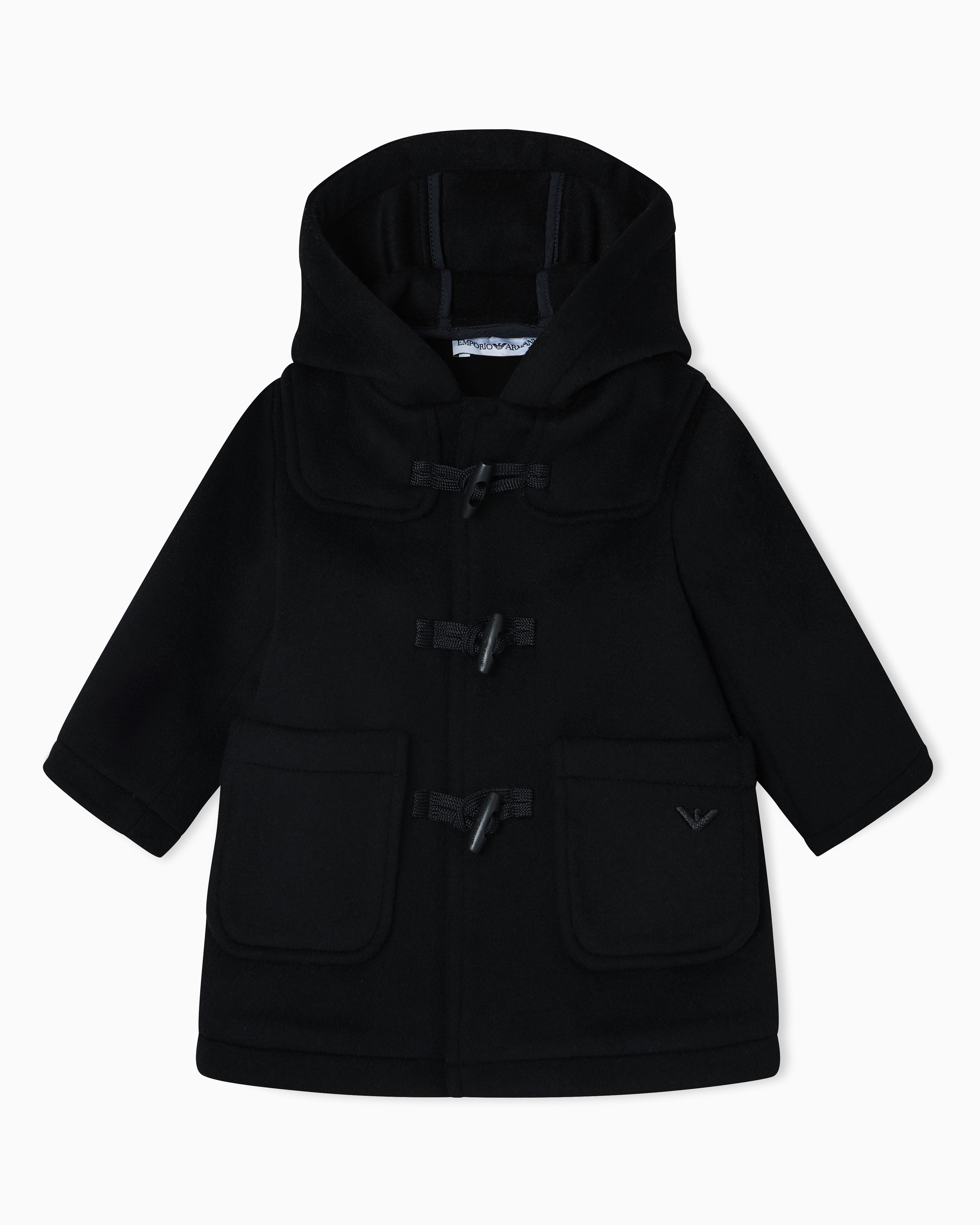 Emporio Armani - Wool cloth duffel coat, Boy, Navy Blue, Size: