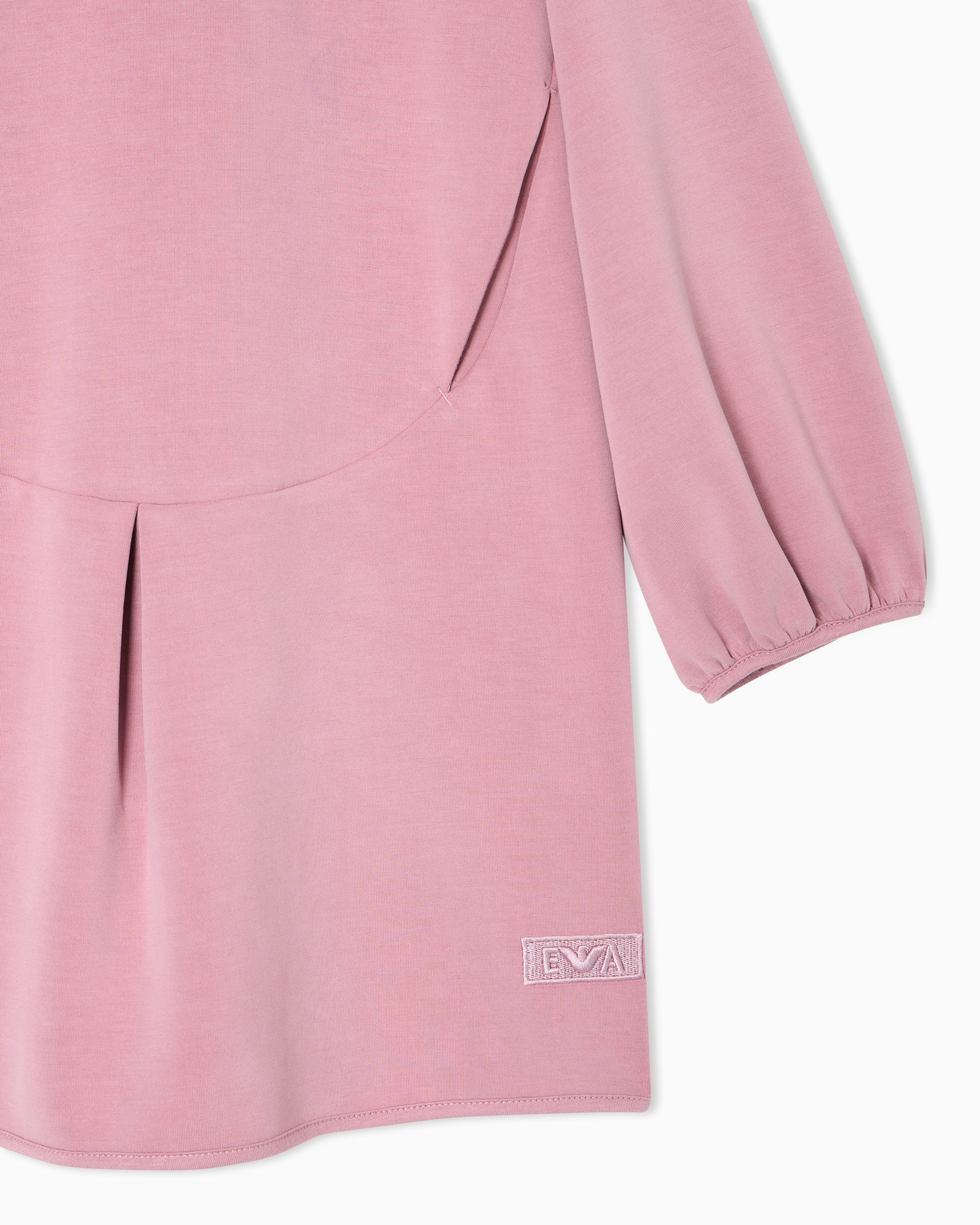 Emporio Armani - Cupro dress with puff sleeves, Girl, Pink, Size: