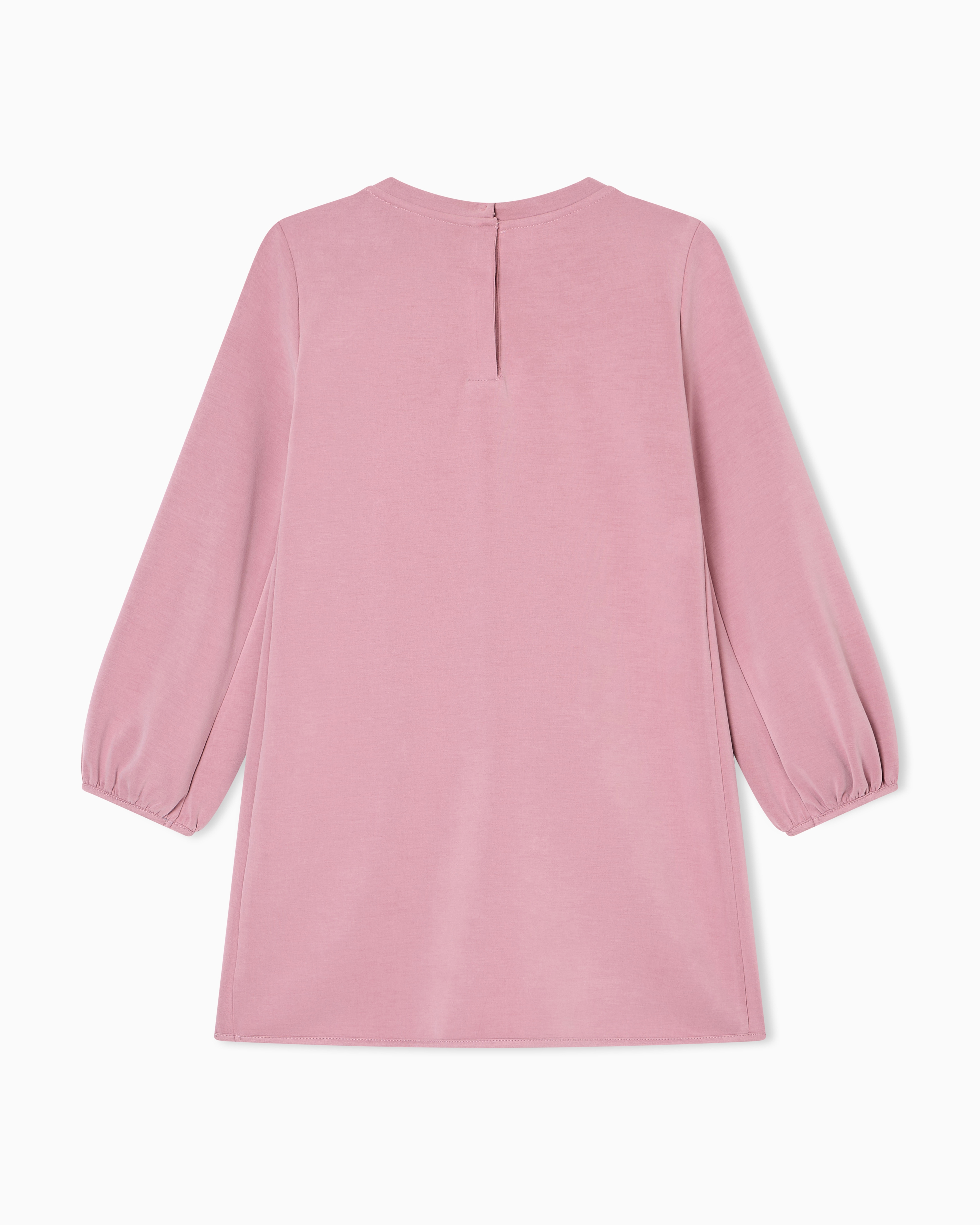 Emporio Armani - Cupro dress with puff sleeves, Girl, Pink, Size: