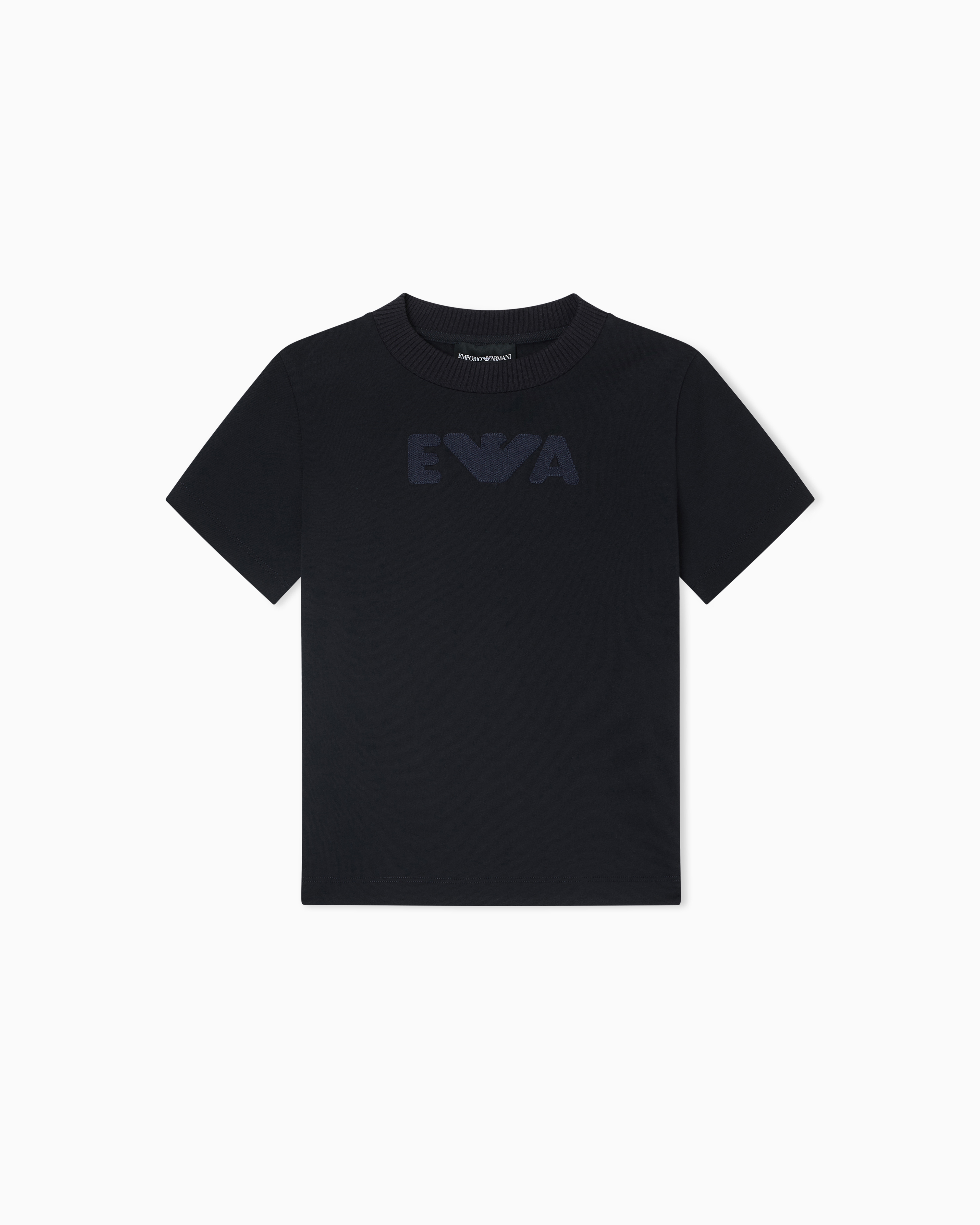 Emporio Armani - Comfort-fit jersey T-Shirt, Boy, Navy Blue, Size: