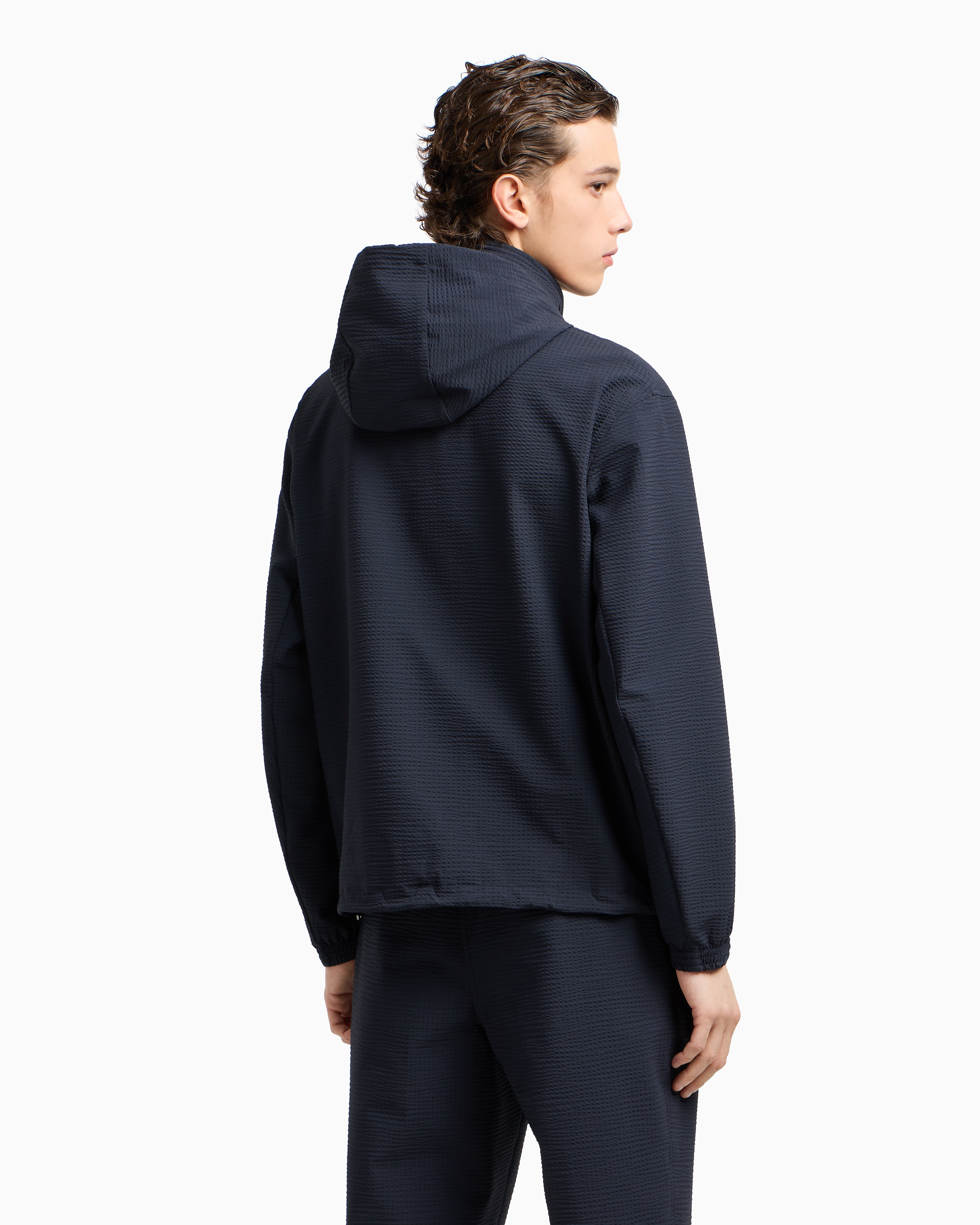 ジャケット・アウター EMPORIO ARMANI MELTON WOOL ZIP JACKET EMPORIO