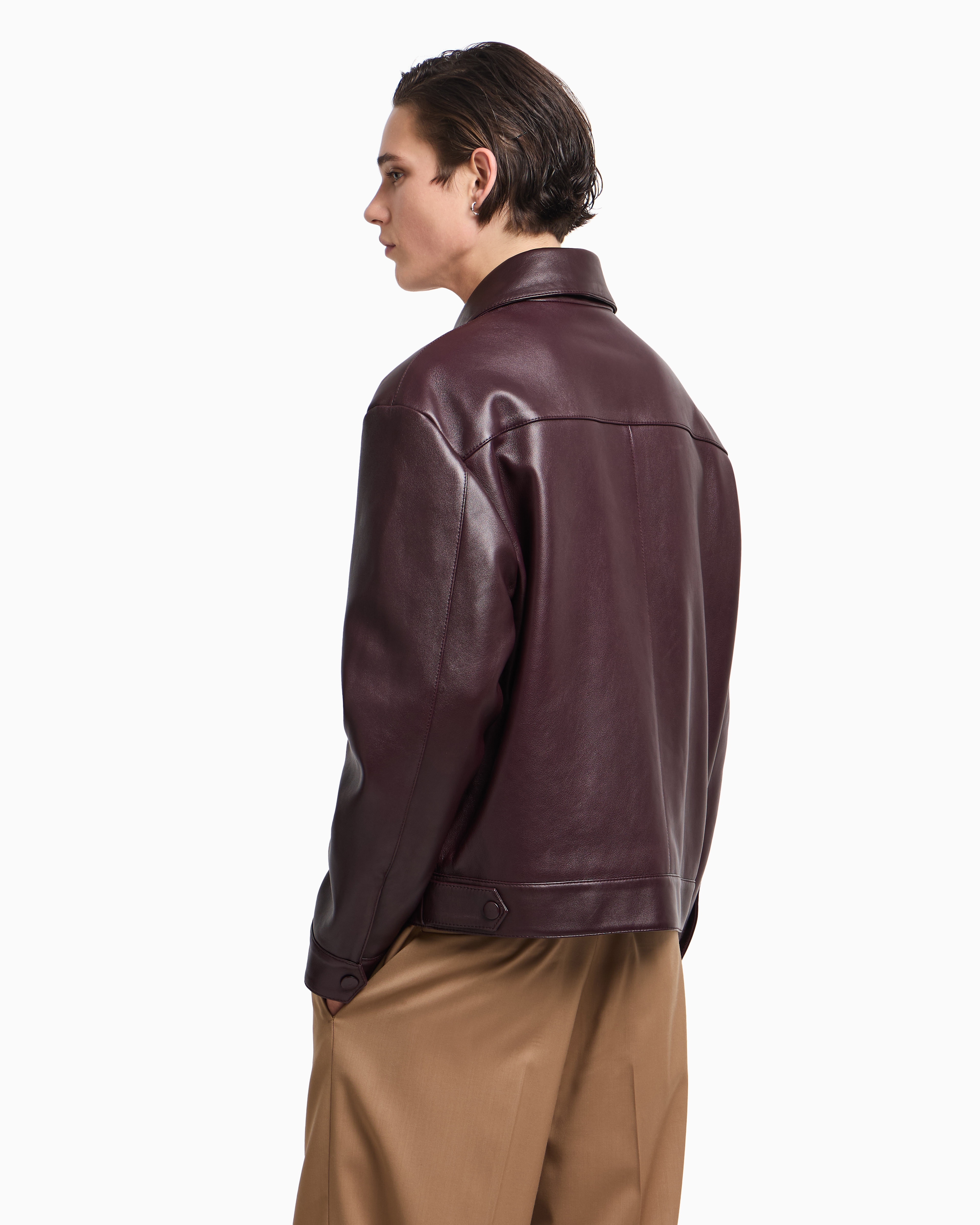 Blouson in plonge lambskin nappa leather | Emporio Armani
