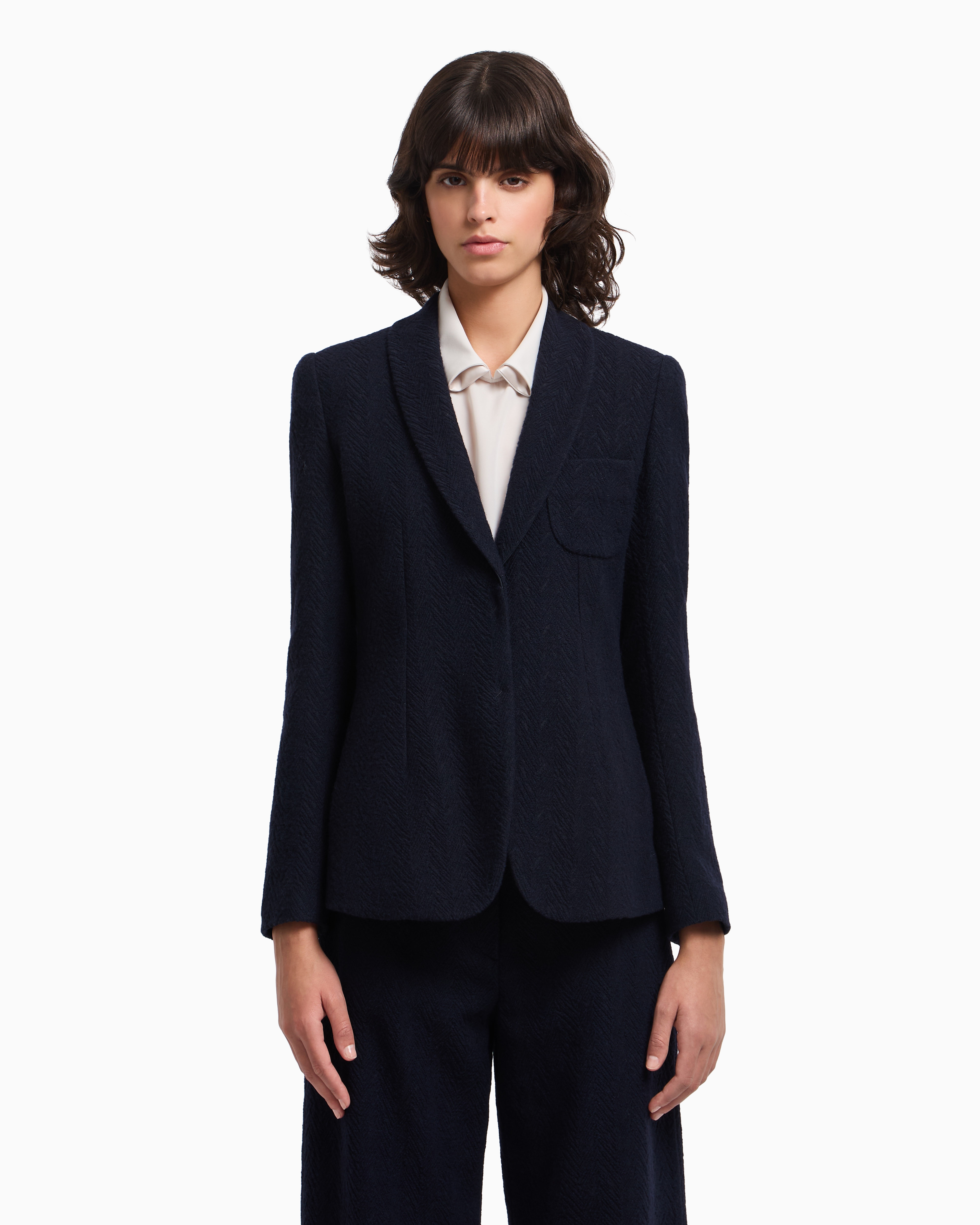 アルマーニ●極美品●市松柄ジャカード リネン混ディナージャケット イタリア製 L VITTORIO VENETO (ヴィットリオヴェネト) JAPAN FABRIC 麻混