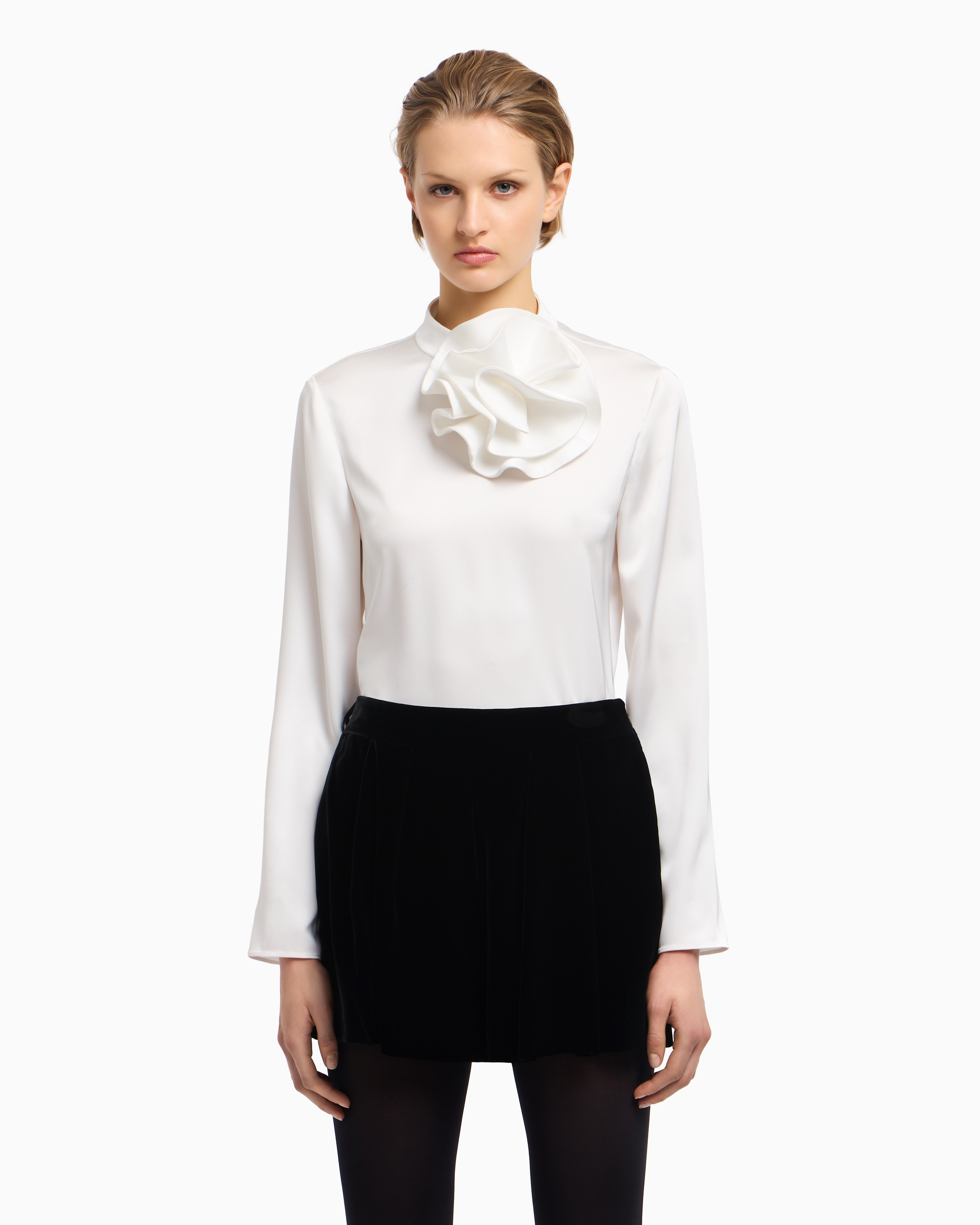 ARMANI COLLEZIONIダークネイビースカートリボンベルト付き undefined