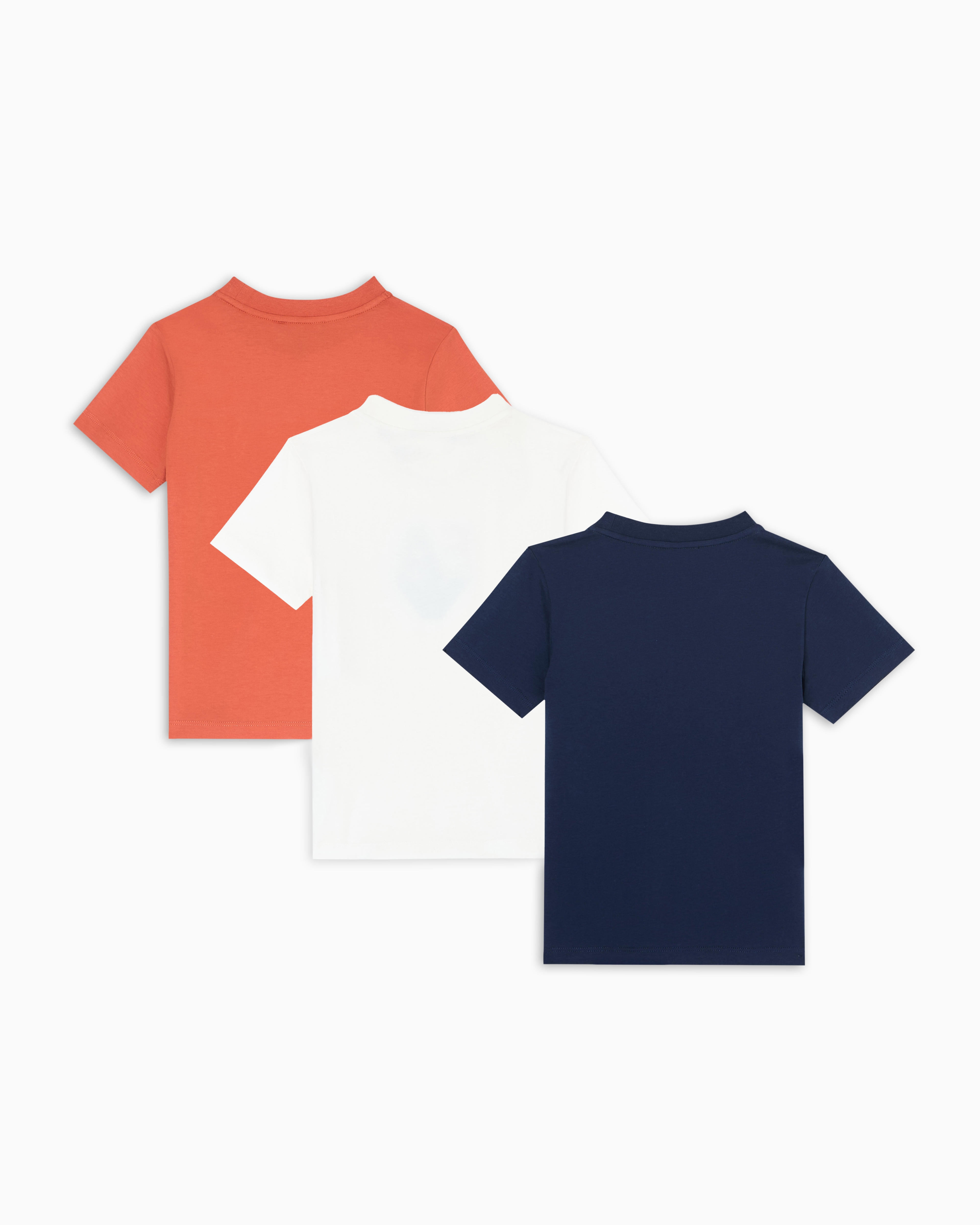 Emporio Armani - Three-pack of ASV jersey T-shirts with logo print, Boy, White, Size: