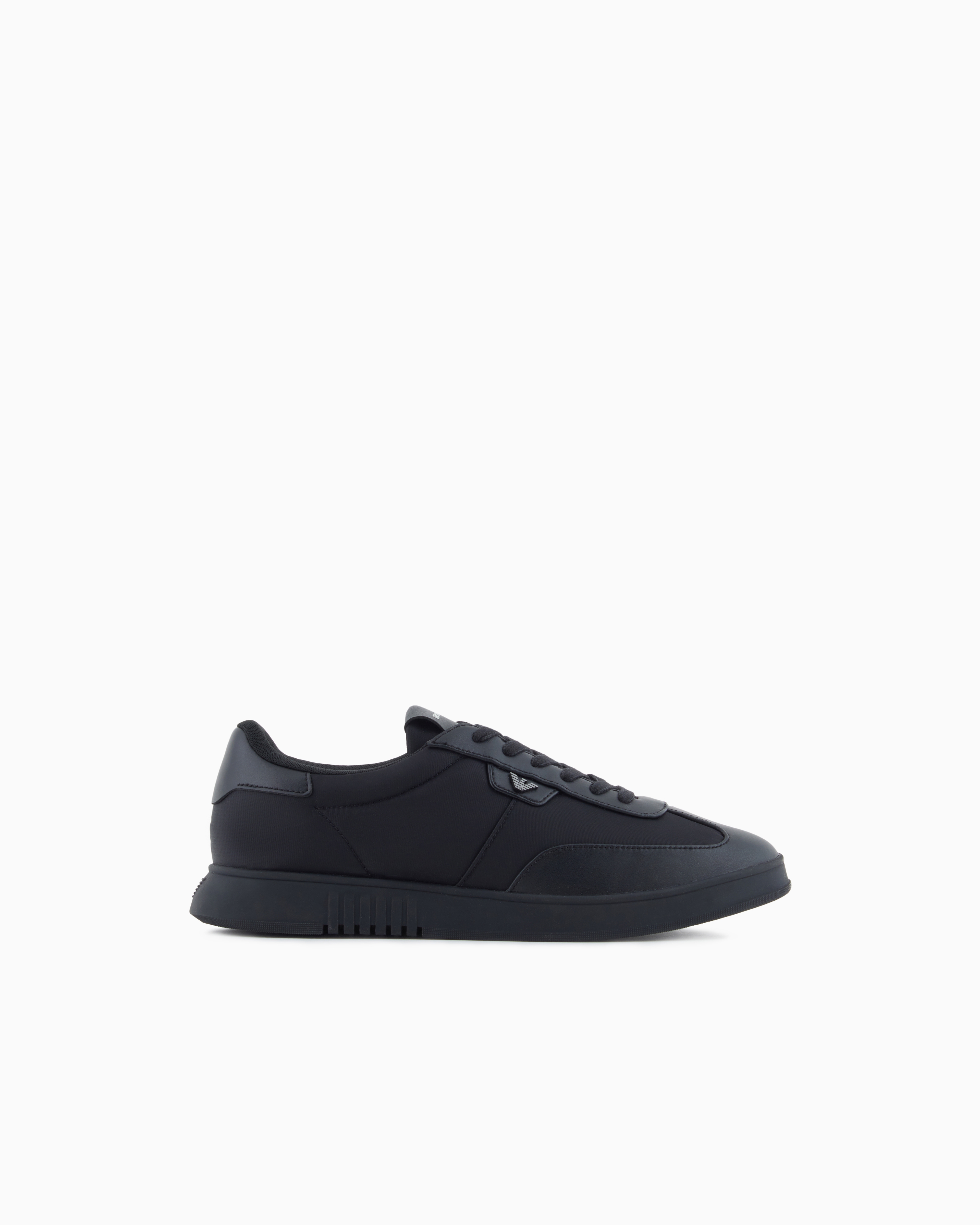 Nylon sneakers with leather details | Emporio Armani