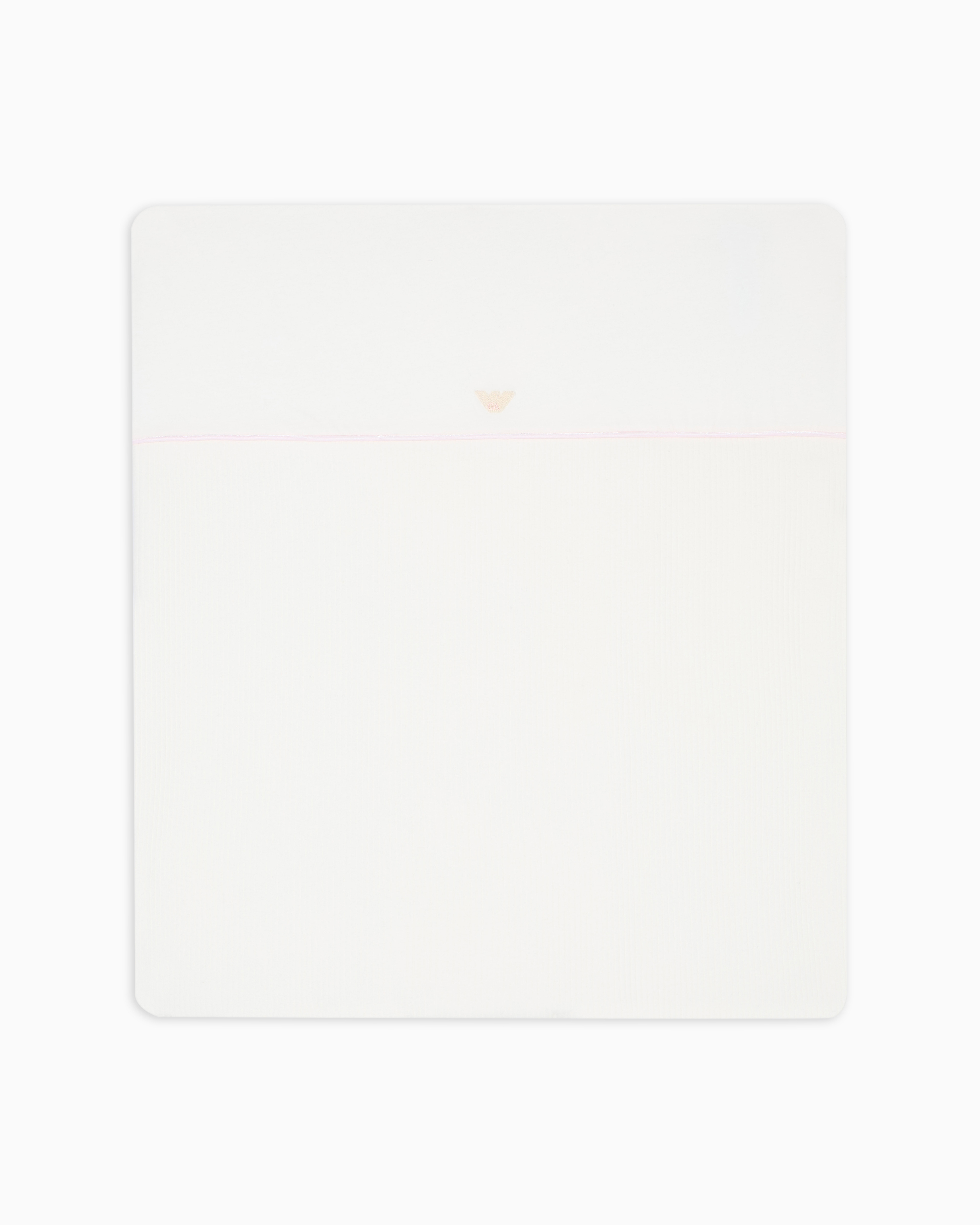 Emporio Armani - Ribbed modal-blend blanket with eagle logo , Unisex Junior, Pink, Size: TU