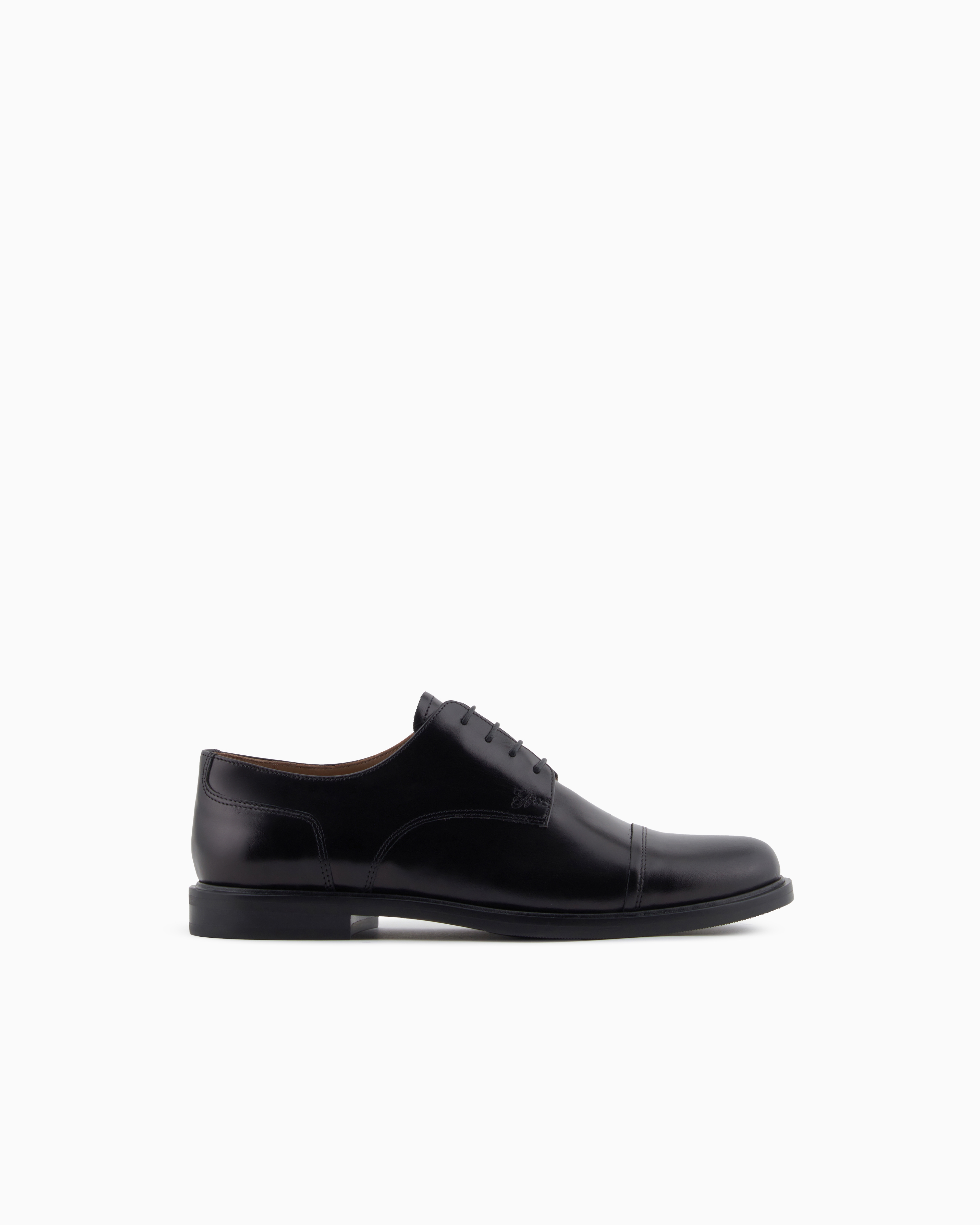 Emporio Armani Black Icon Leather Brogues