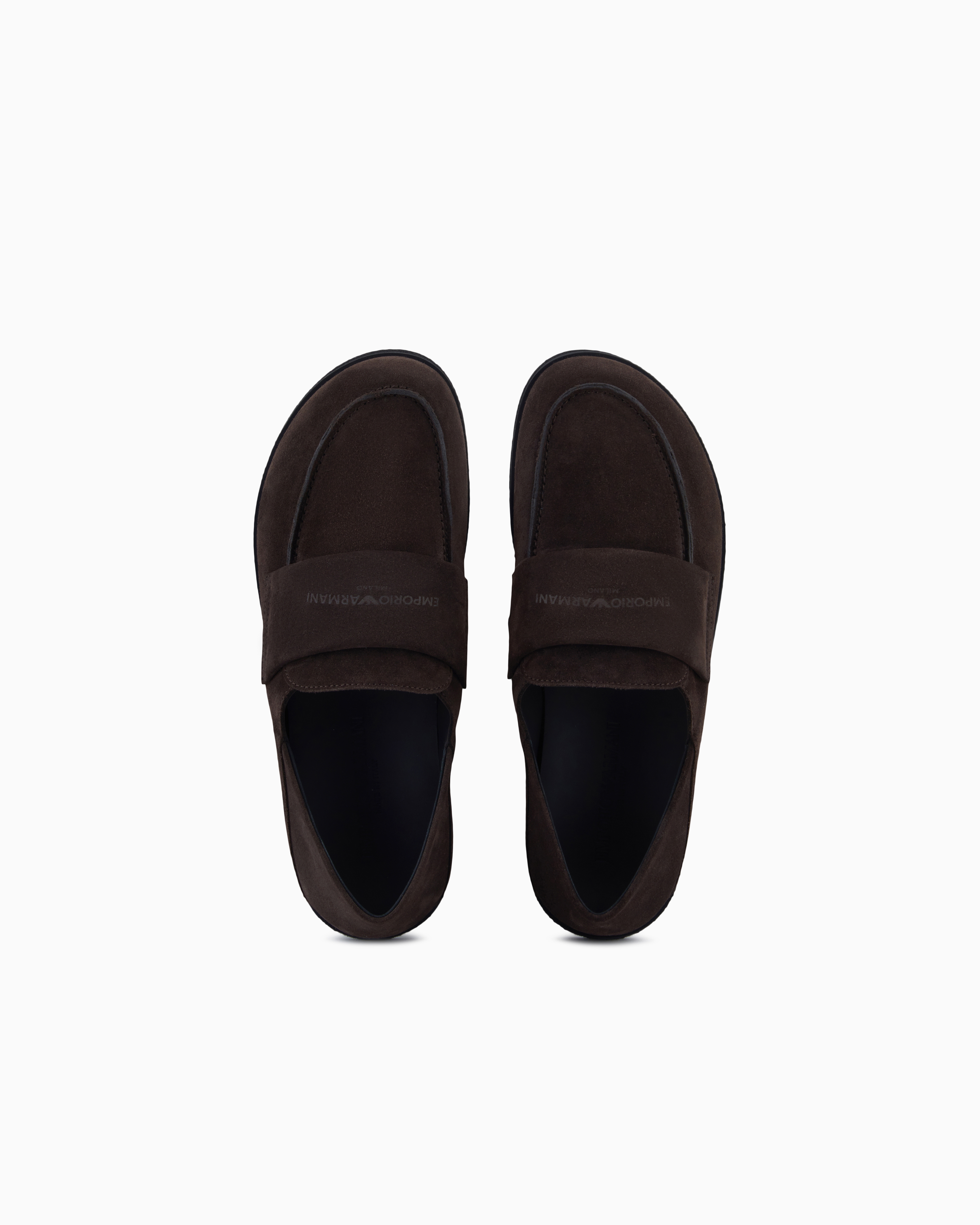 Emporio Armani - Suede loafers, Man, Brown, Size: