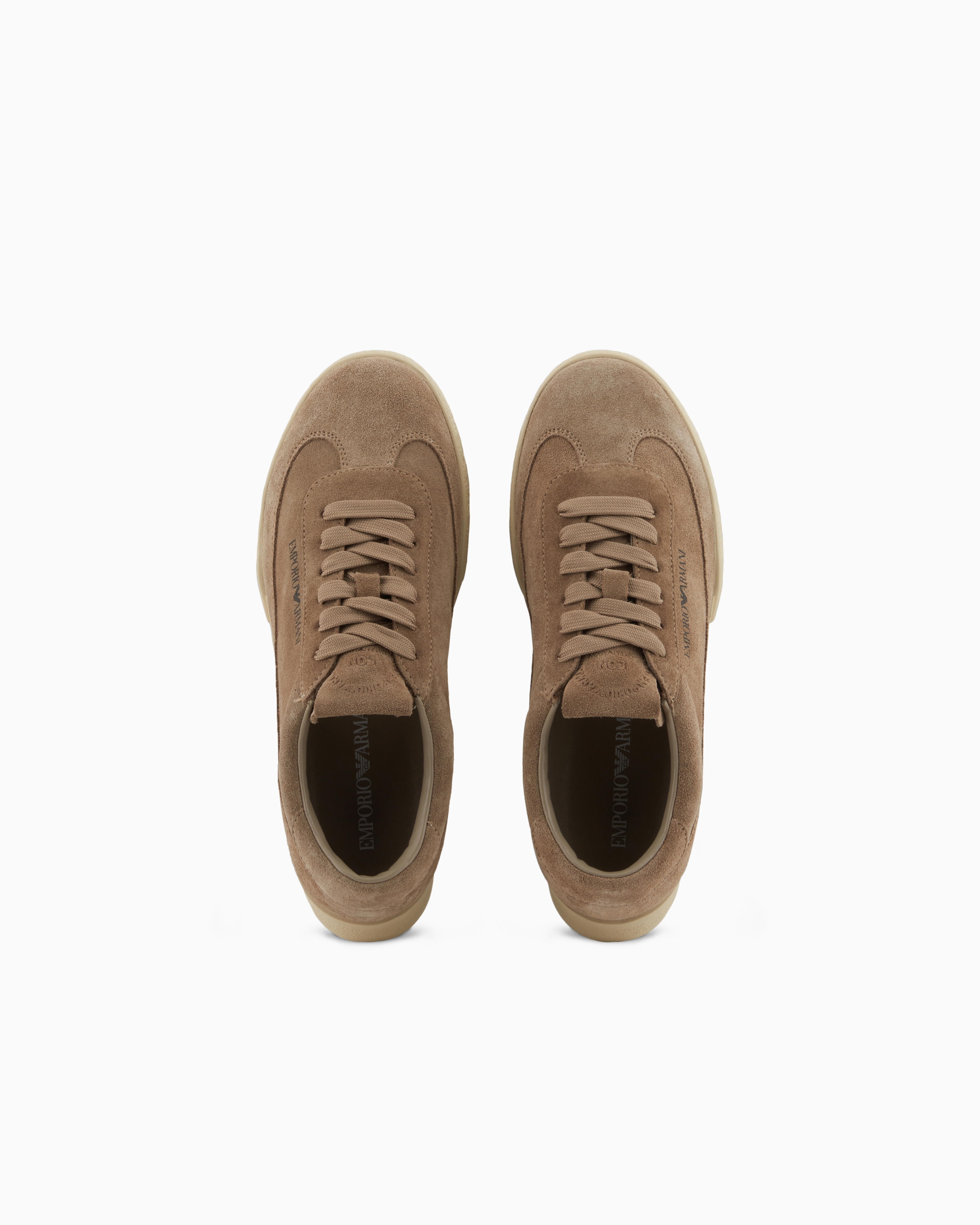 Emporio Armani - Leather and suede sneakers , Woman, Size: