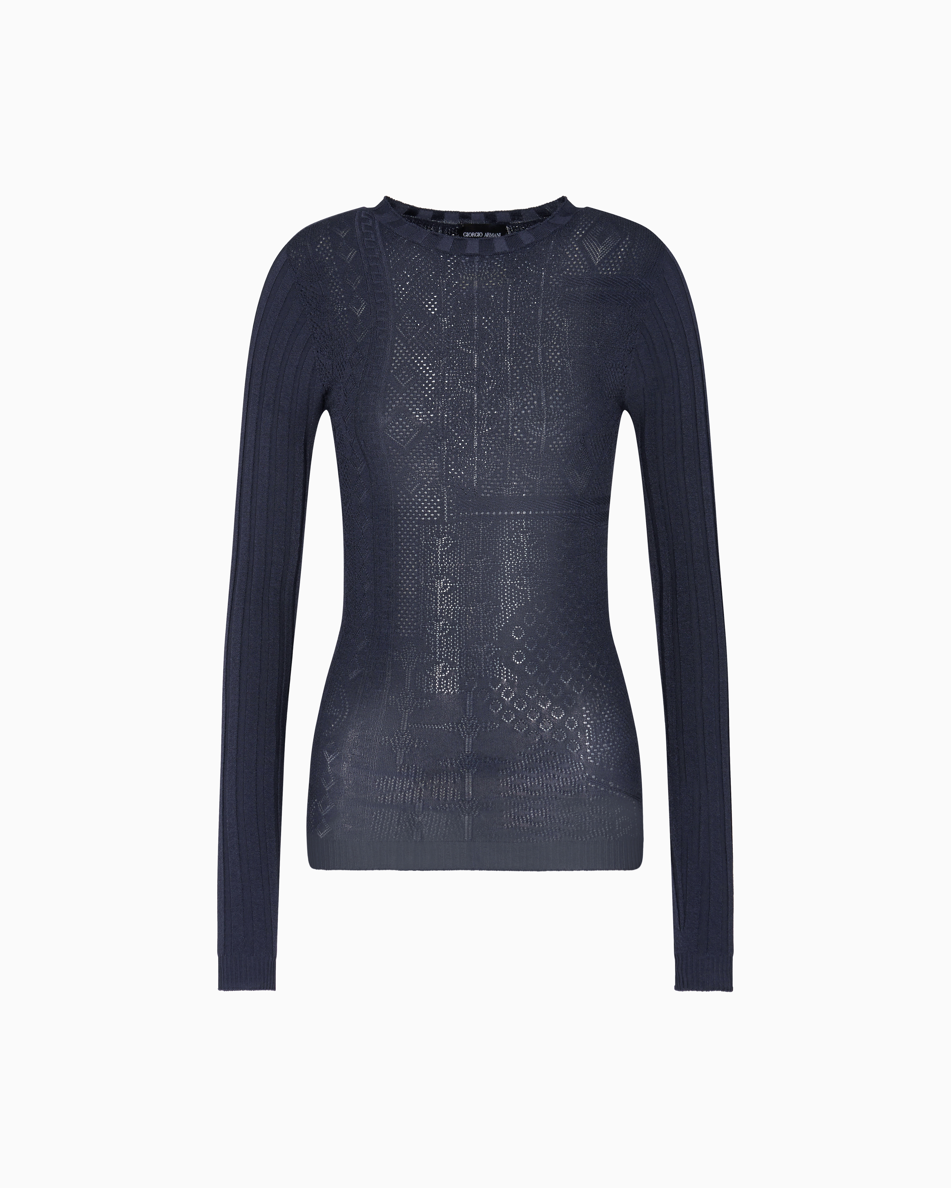 ジョルジオアルマーニ　アンサンブル　ニット　カシミヤ・シルク混　黒　38 ジョルジオアルマーニ アンサンブル ニット カシミヤ・シルク混